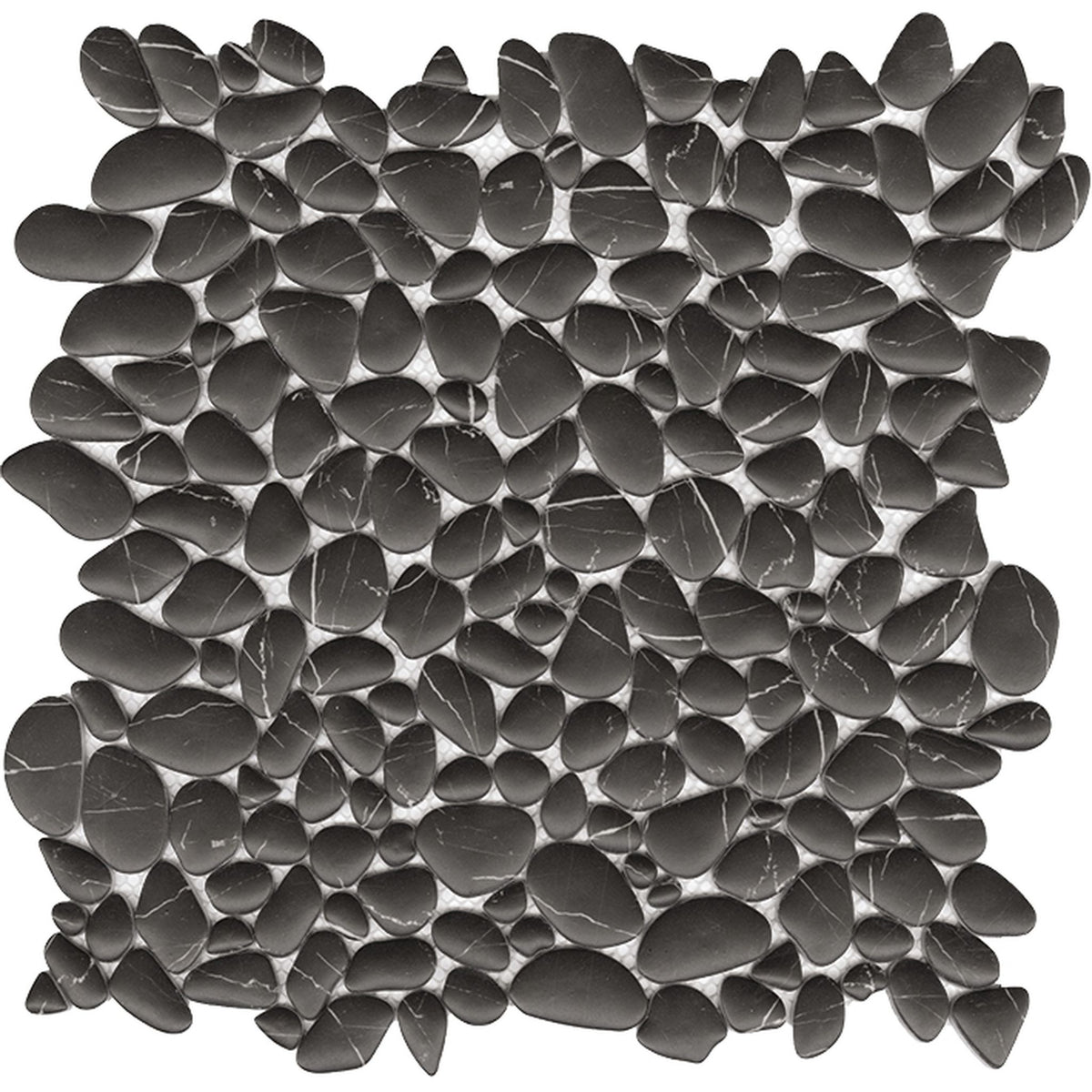 PŁYTKA MOZAIKA SZKLANA BOULDER NEGRO MARQUINA 30.5 x 30.5 CM OD L'ANTIC