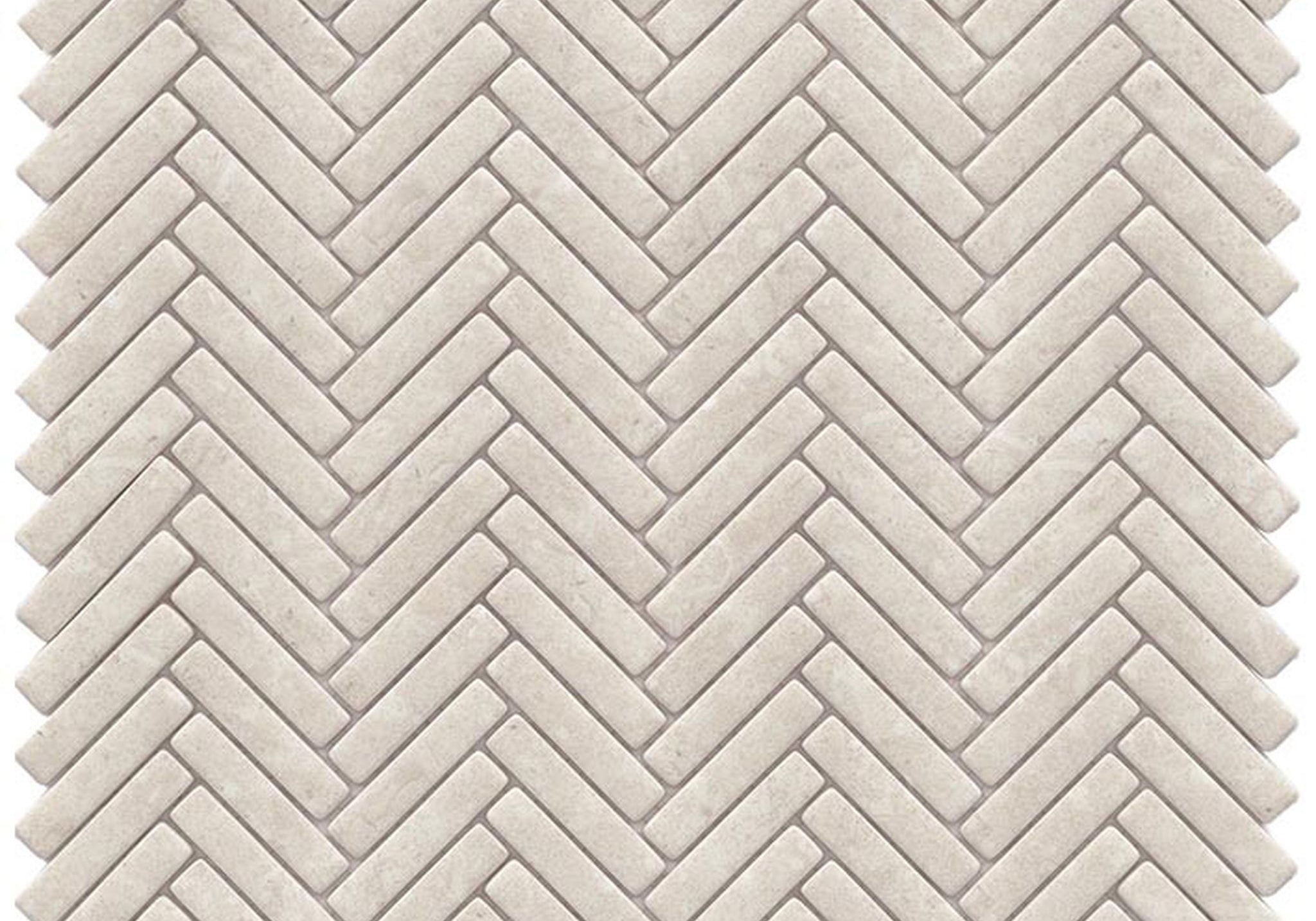 PŁYTKA MOZAIKA SZKLANA HERRINGBONE CORAL CALIZA 28 x 26 CM OD L'ANTIC