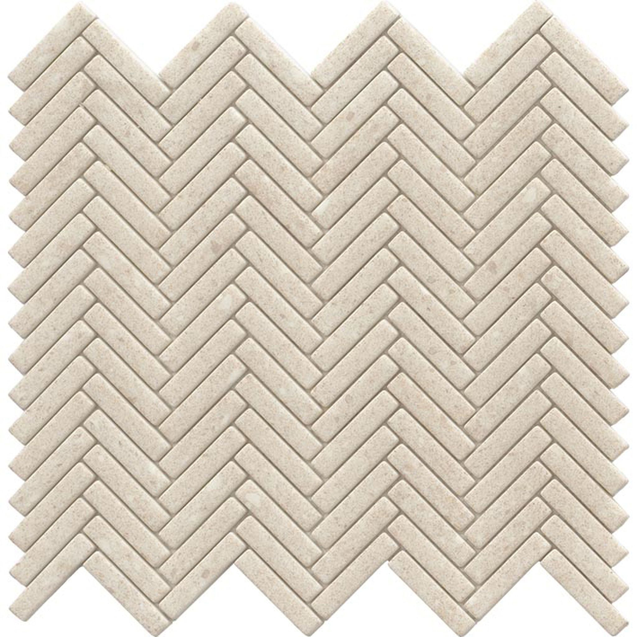 PŁYTKA MOZAIKA SZKLANA HERRINGBONE DURANGO BONE 28 x 26 CM OD L'ANTIC