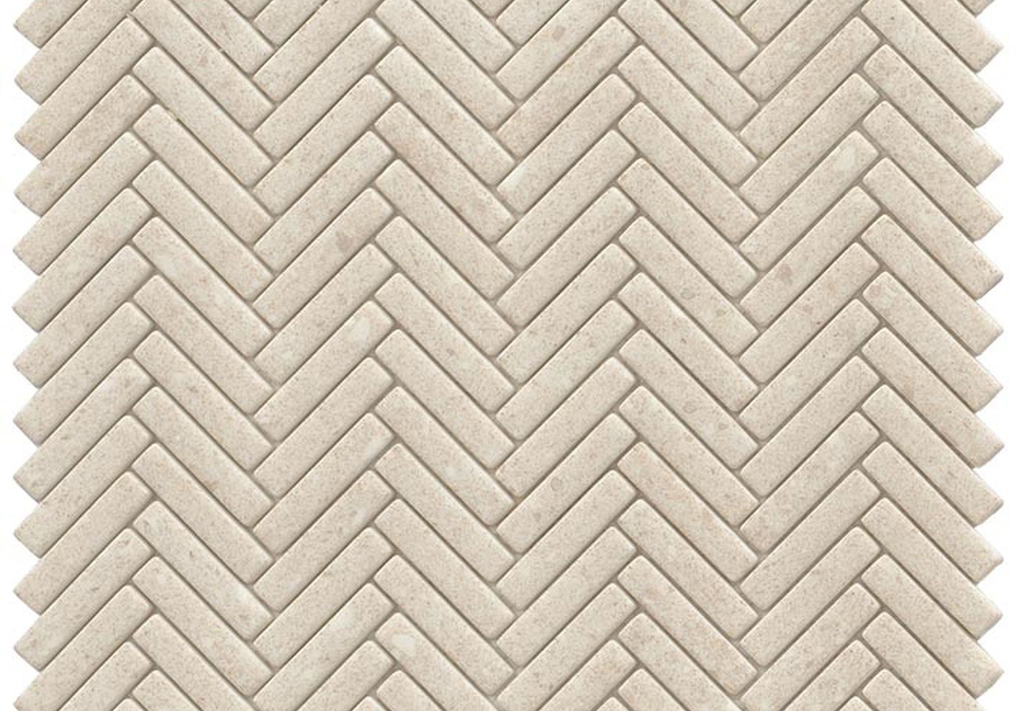 PŁYTKA MOZAIKA SZKLANA HERRINGBONE DURANGO BONE 28 x 26 CM OD L'ANTIC