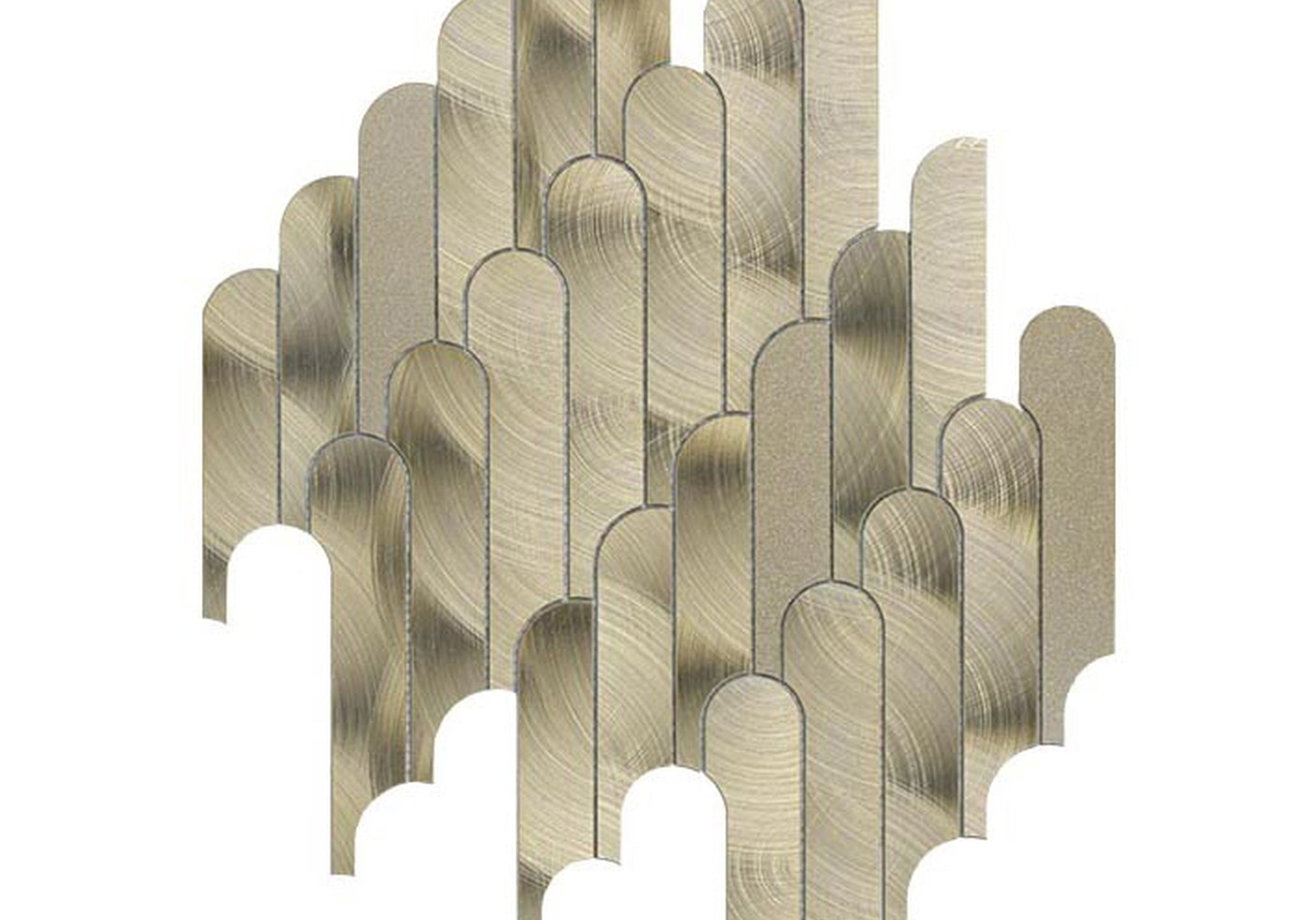 PŁYTKA MOZAIKA METALOWA DIGIT GOLD 27.7 x 24.7 CM OD L'ANTIC