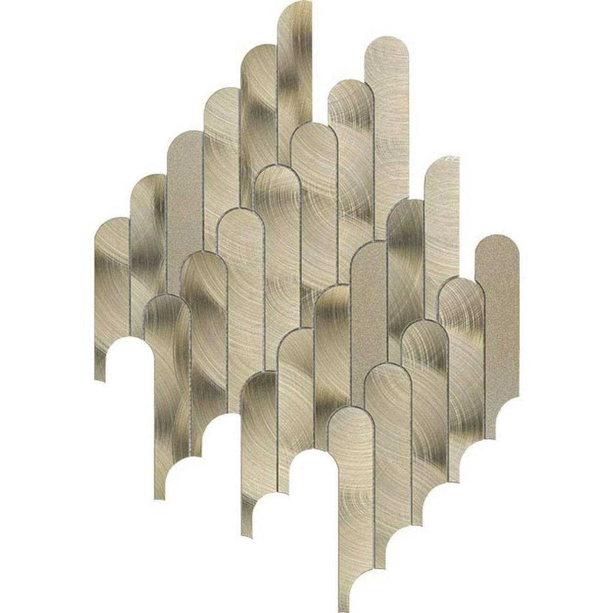 PŁYTKA MOZAIKA METALOWA DIGIT GOLD 27.7 x 24.7 CM OD L'ANTIC