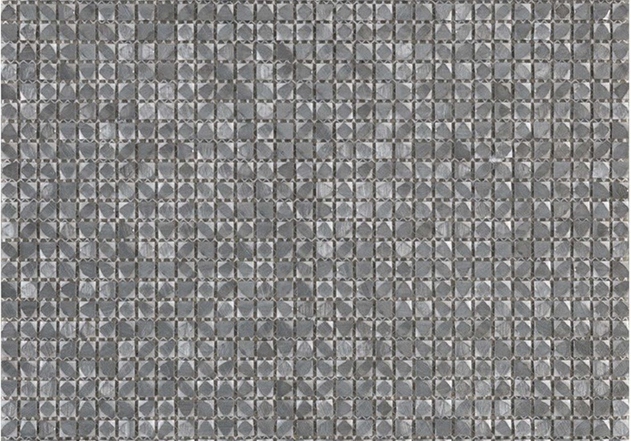 PŁYTKA MOZAIKA METALOWA GRAVITY ALUMINIUM CUBIC METAL 30.5 x 30.5 CM OD L'ANTIC