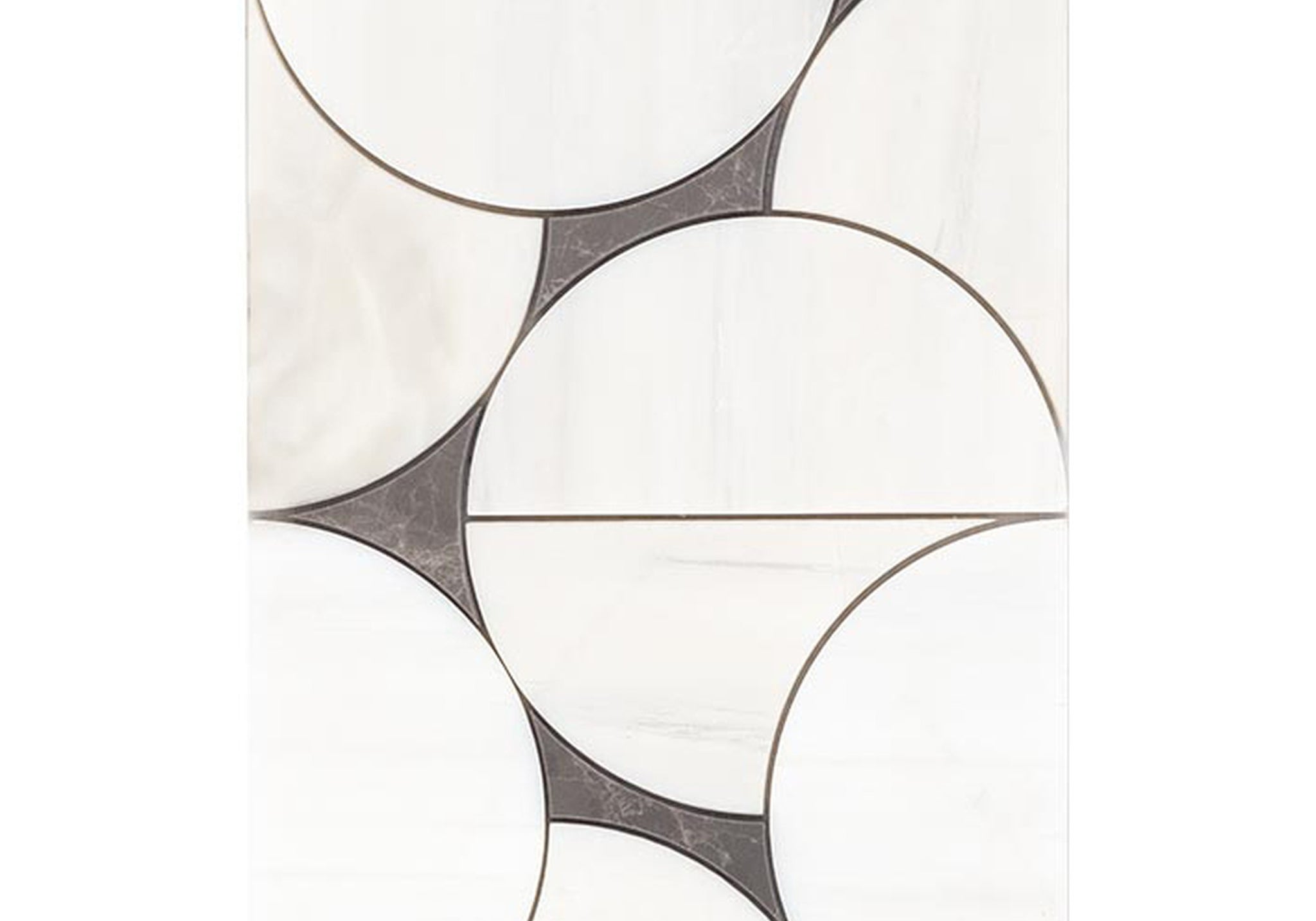 PŁYTKA MOZAIKA KAMIENNA LOOP WHITE DARK 30 x 20.3 CM OD L'ANTIC