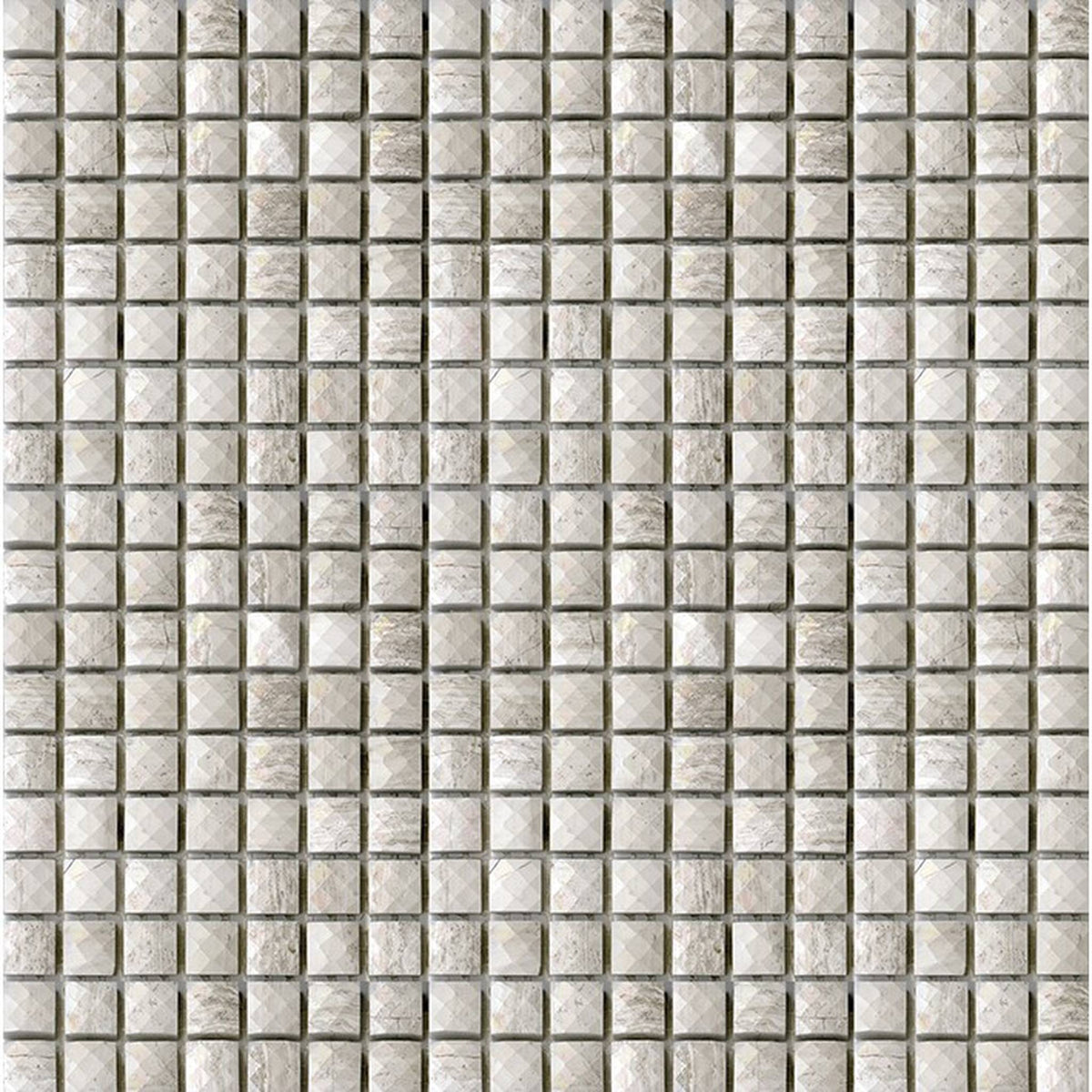 PŁYTKA MOZAIKA KAMIENNA ESSENTIAL DIAMOND SILVER WOOD 30.5 x 30.5 CM OD L'ANTIC