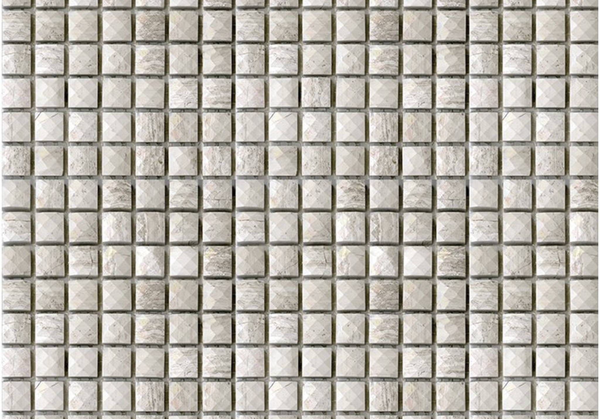 PŁYTKA MOZAIKA KAMIENNA ESSENTIAL DIAMOND SILVER WOOD 30.5 x 30.5 CM OD L'ANTIC