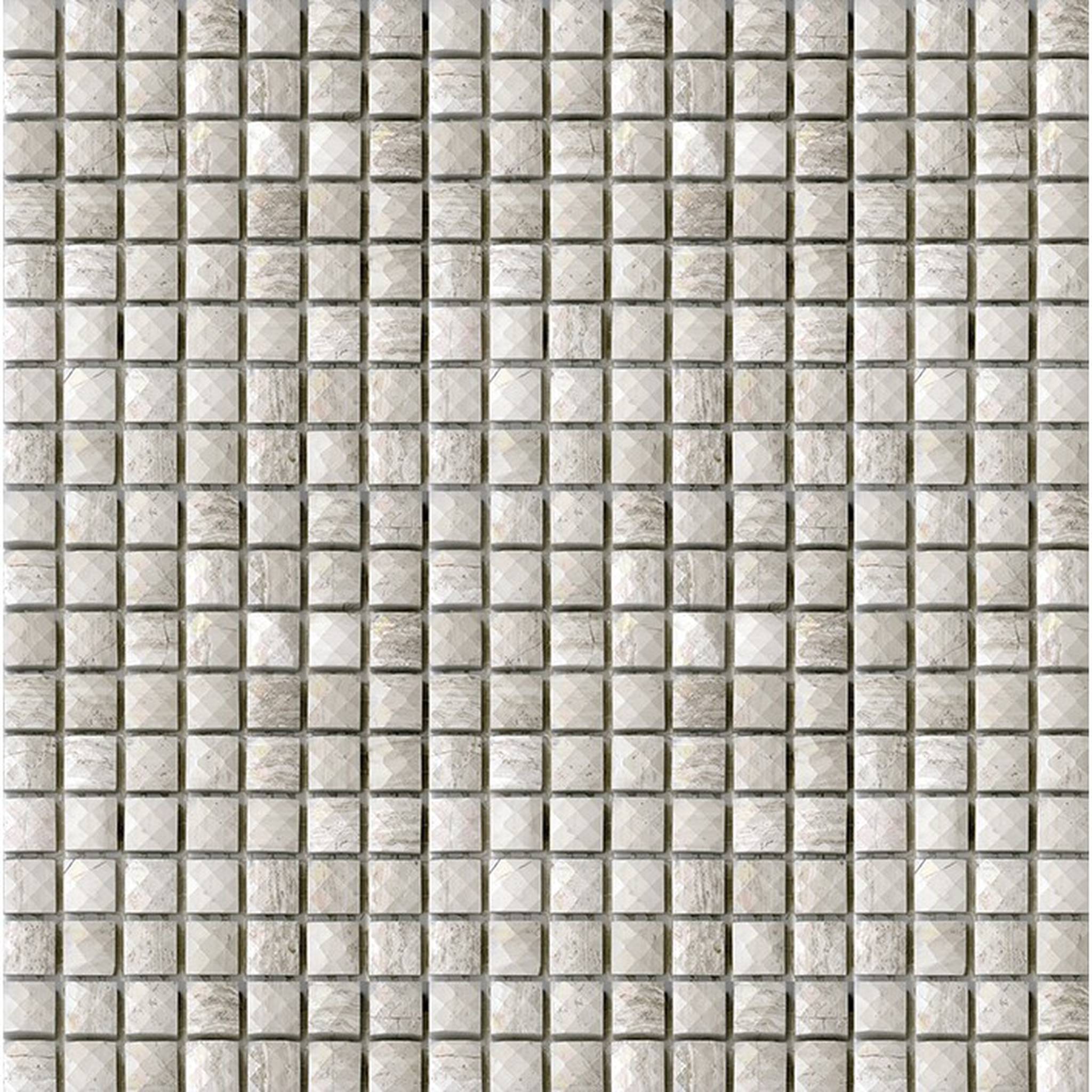 PŁYTKA MOZAIKA KAMIENNA ESSENTIAL DIAMOND SILVER WOOD 30.5 x 30.5 CM OD L'ANTIC