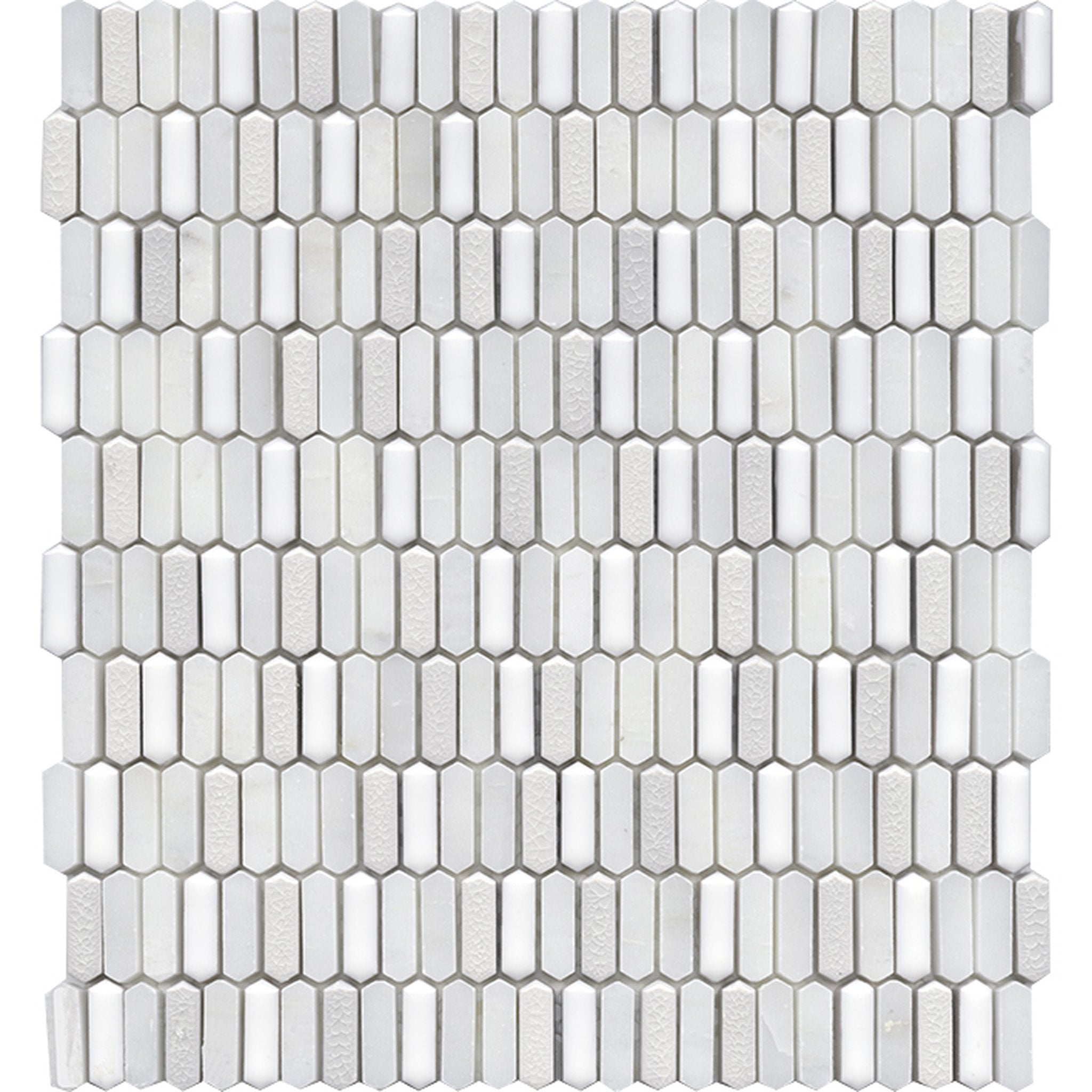 PŁYTKA MOZAIKA MIESZANA SAVOYA WHITE 32.2 x 29.7 CM OD L'ANTIC