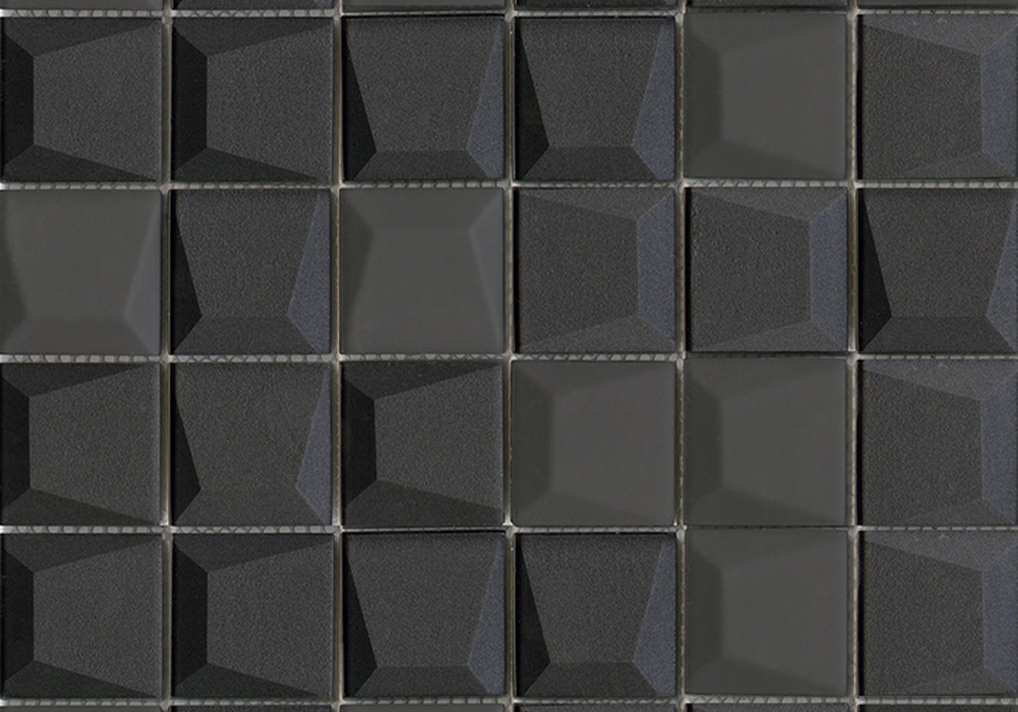 PŁYTKA MOZAIKA SZKLANA EFFECT SQUARE BLACK 30 x 30 CM OD L'ANTIC