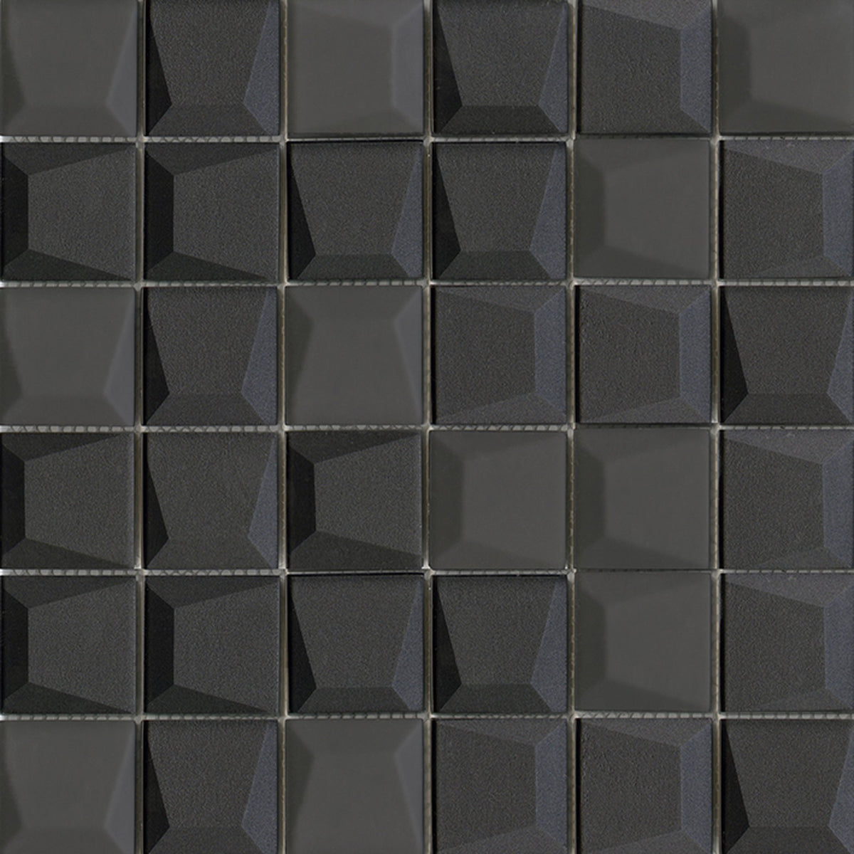 PŁYTKA MOZAIKA SZKLANA EFFECT SQUARE BLACK 30 x 30 CM OD L'ANTIC