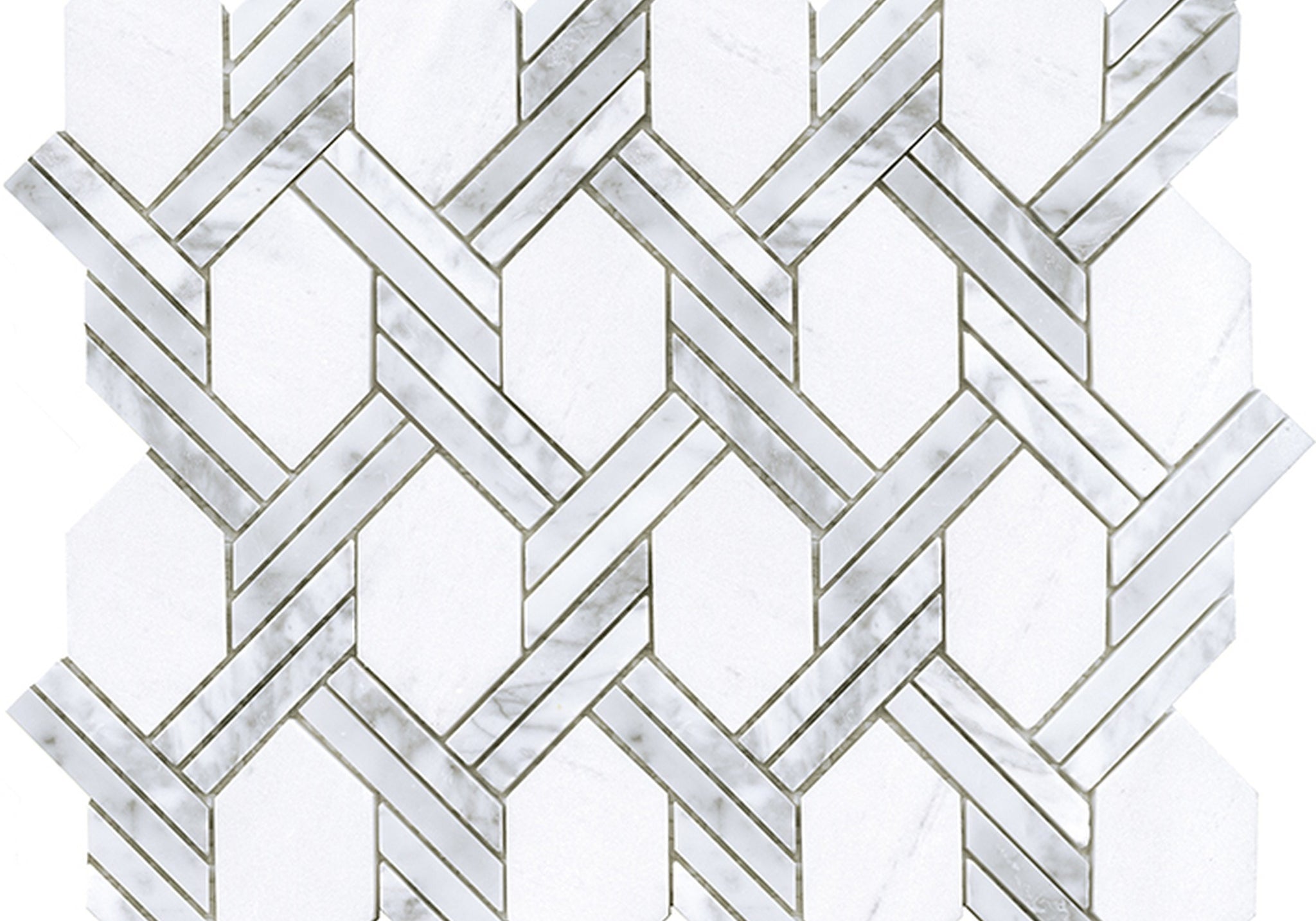 PŁYTKA MOZAIKA KAMIENNA ESSENTIAL NET CARRARA 32.7 x 29.6 CM OD L'ANTIC