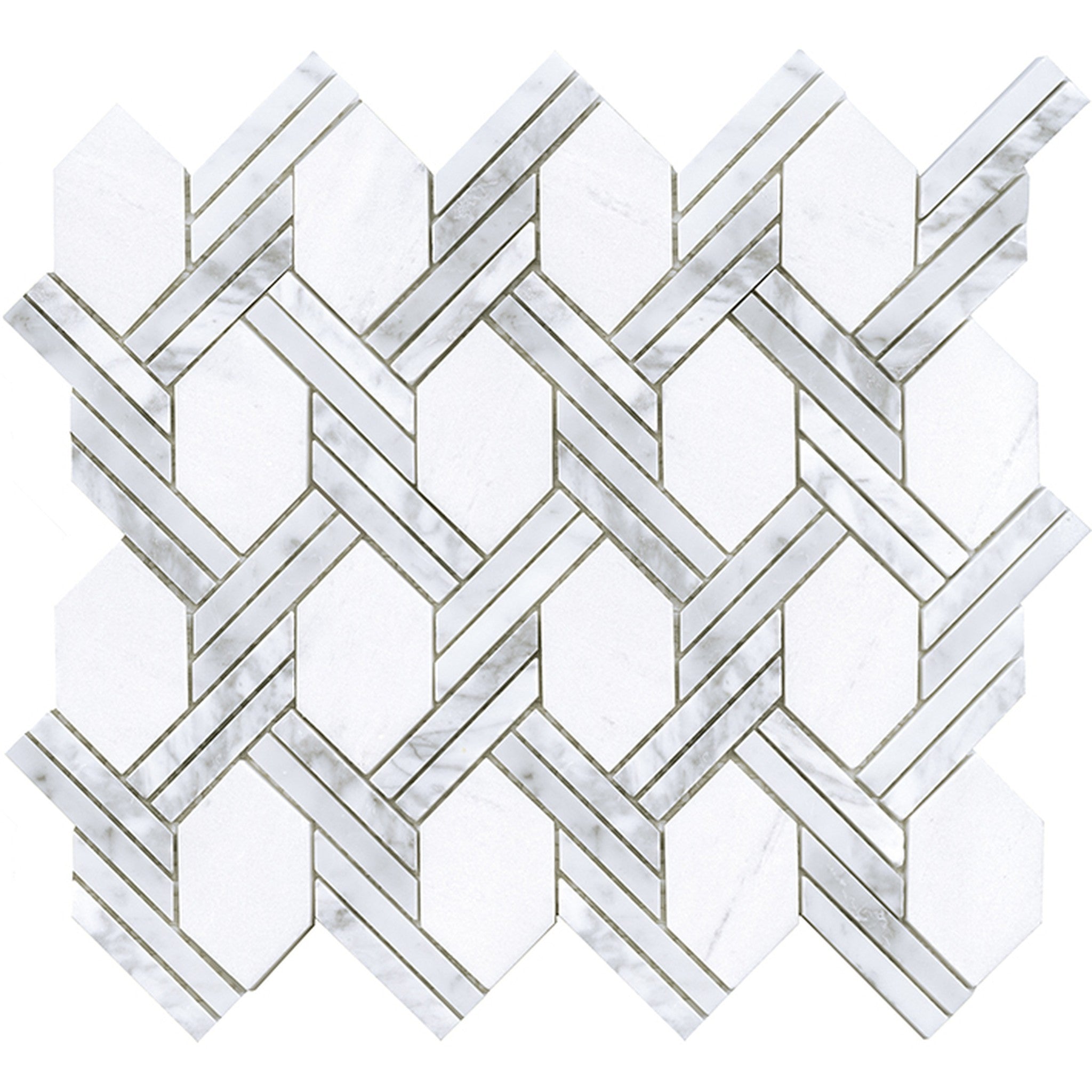 PŁYTKA MOZAIKA KAMIENNA ESSENTIAL NET CARRARA 32.7 x 29.6 CM OD L'ANTIC