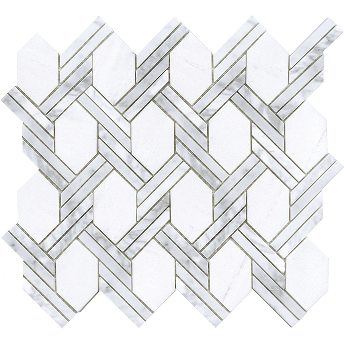 PŁYTKA MOZAIKA KAMIENNA ESSENTIAL NET CARRARA 32.7 x 29.6 CM OD L'ANTIC