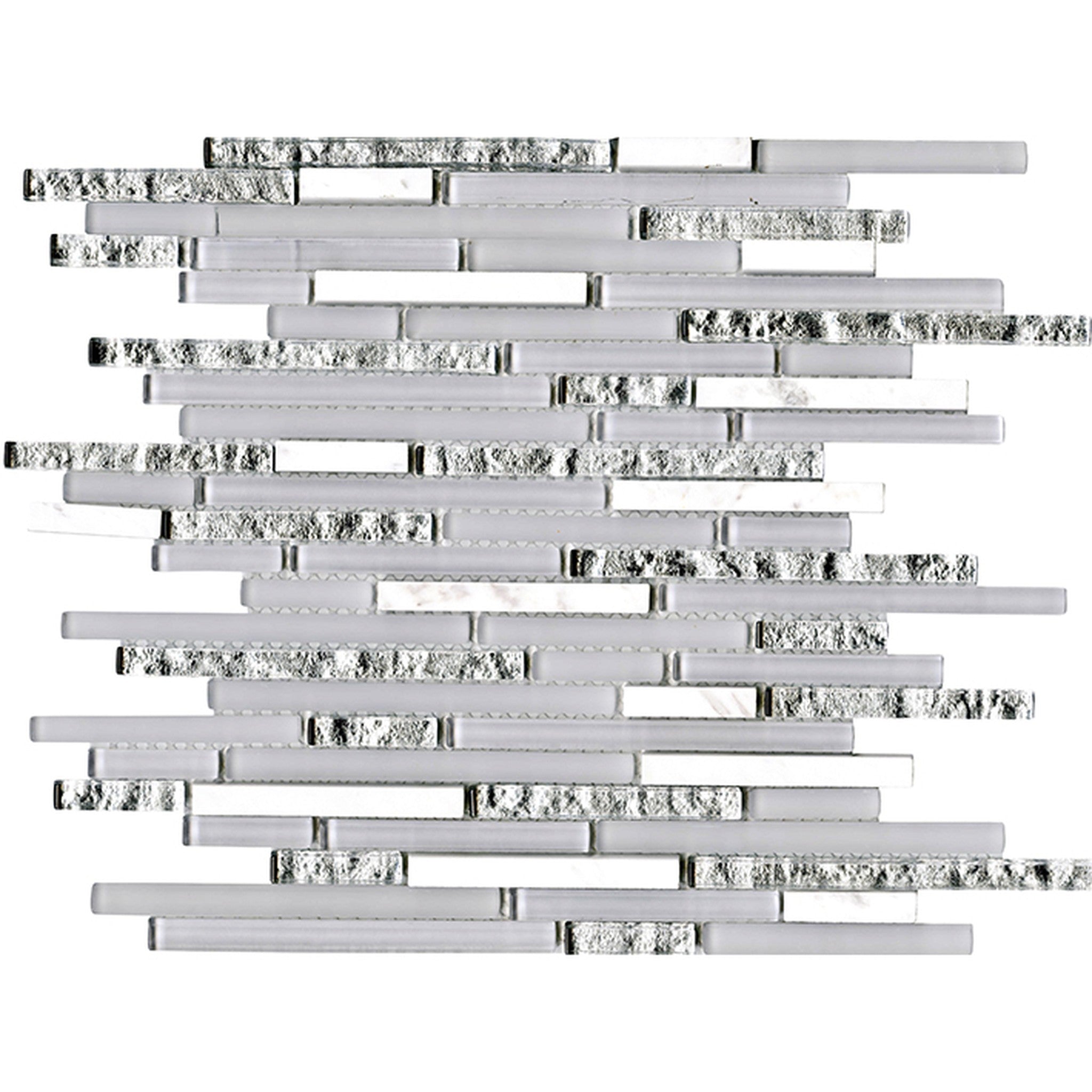 PŁYTKA MOZAIKA MIESZANA ETERNITY MINI STRIP WHITE 29,8x 30.5 x 29.8 CM OD L'ANTIC