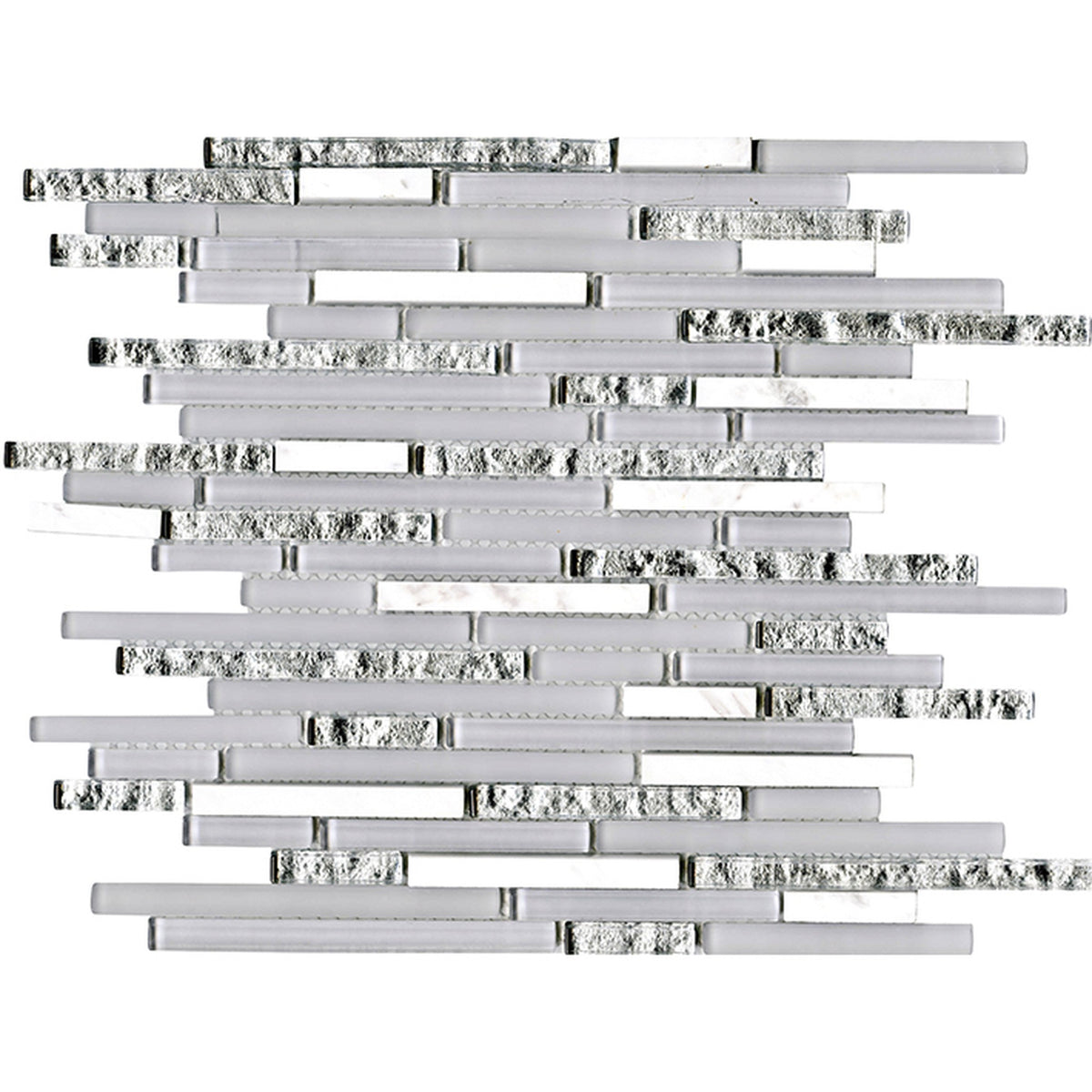 PŁYTKA MOZAIKA MIESZANA ETERNITY MINI STRIP WHITE 29,8x 30.5 x 29.8 CM OD L'ANTIC