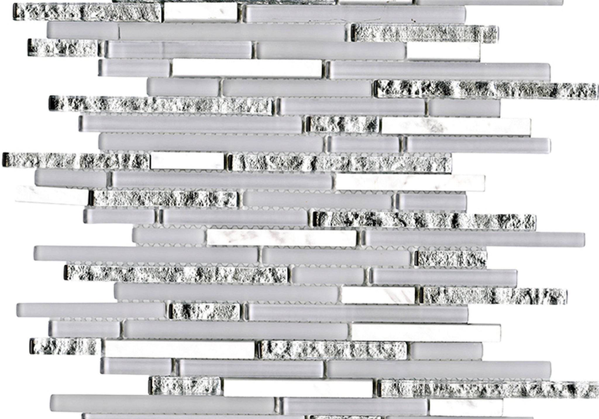 PŁYTKA MOZAIKA MIESZANA ETERNITY MINI STRIP WHITE 29,8x 30.5 x 29.8 CM OD L'ANTIC