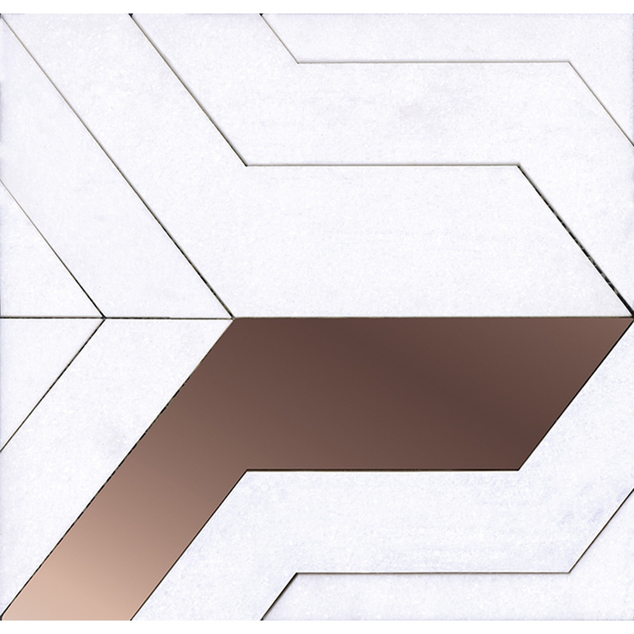 PŁYTKA MOZAIKA KAMIENNA FOCUS WHITE COPPER 28 x 29 CM OD L'ANTIC