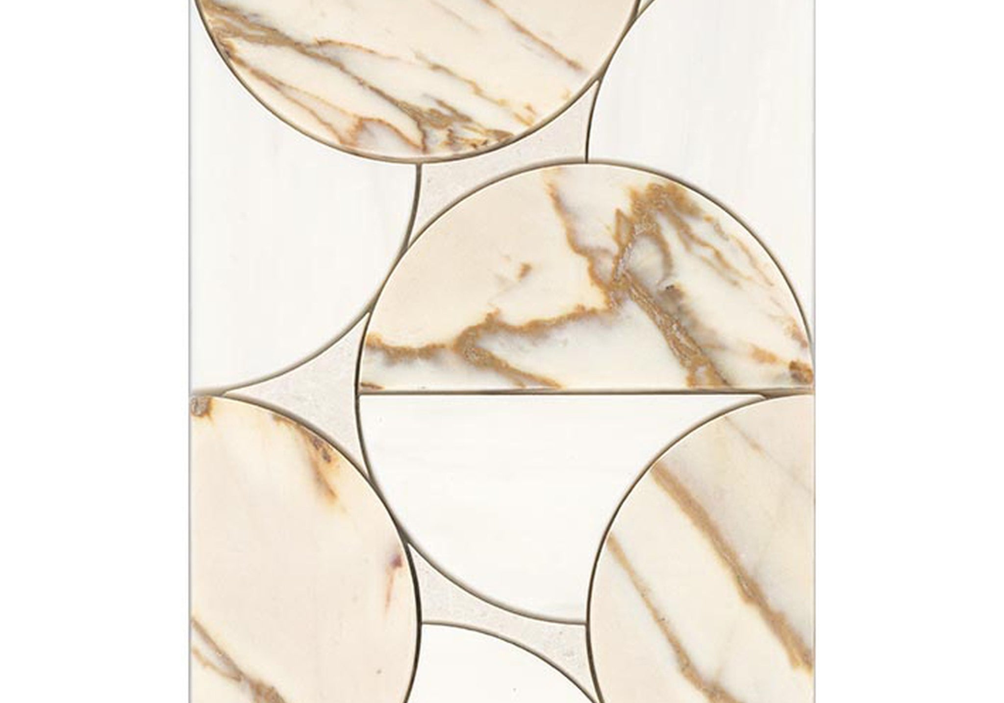 PŁYTKA MOZAIKA KAMIENNA LOOP CALACATTA 30 x 20.3 CM OD L'ANTIC
