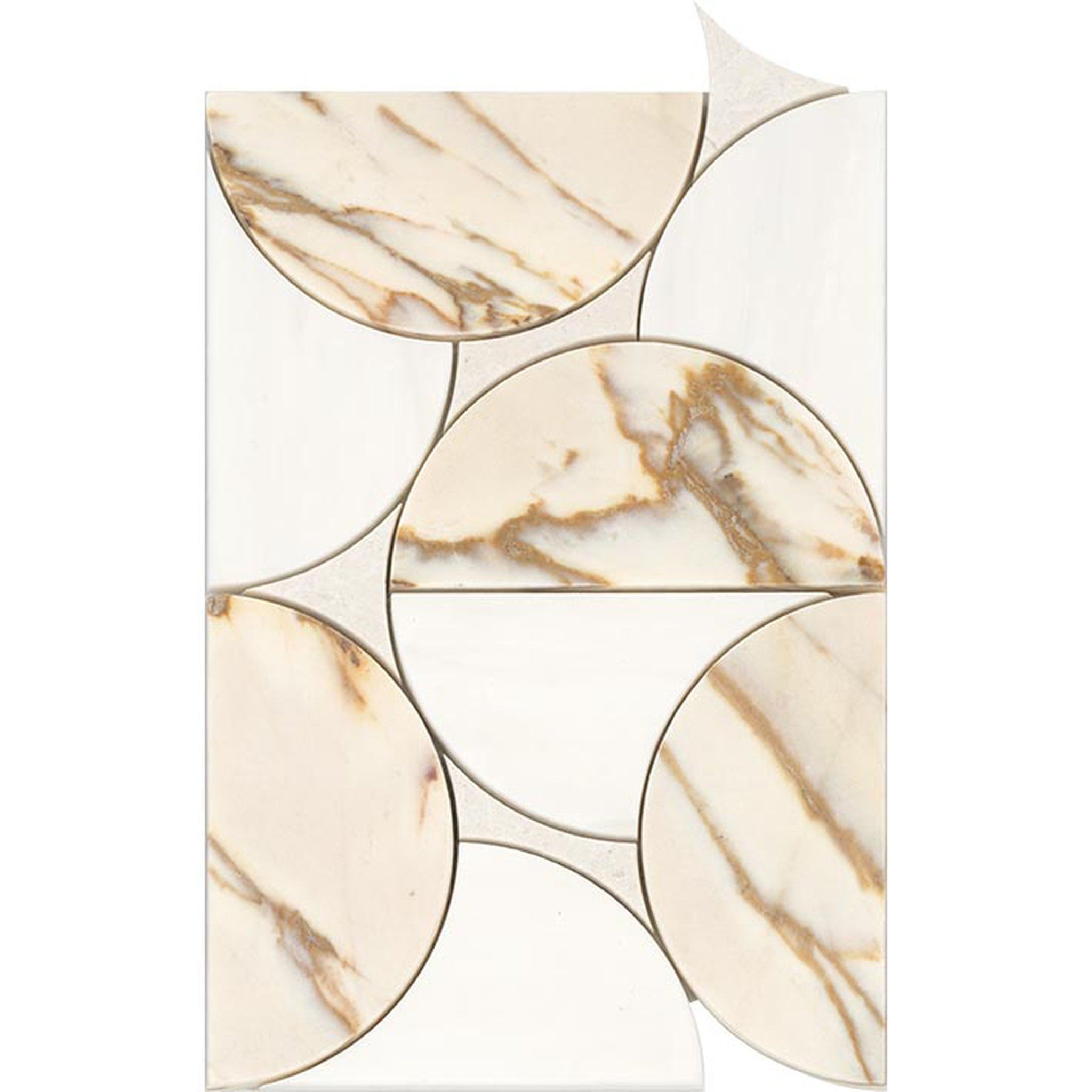 PŁYTKA MOZAIKA KAMIENNA LOOP CALACATTA 30 x 20.3 CM OD L'ANTIC