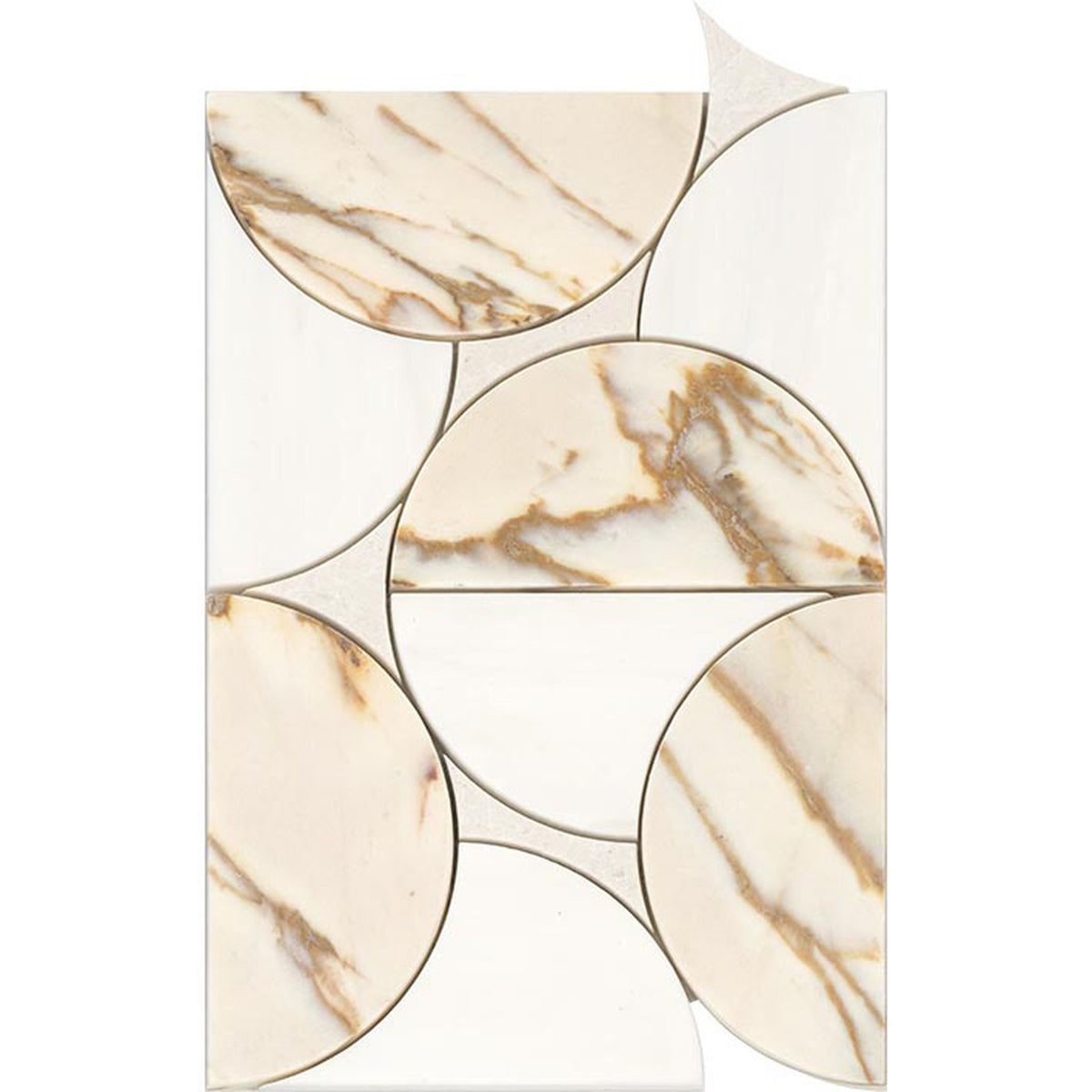 PŁYTKA MOZAIKA KAMIENNA LOOP CALACATTA 30 x 20.3 CM OD L'ANTIC