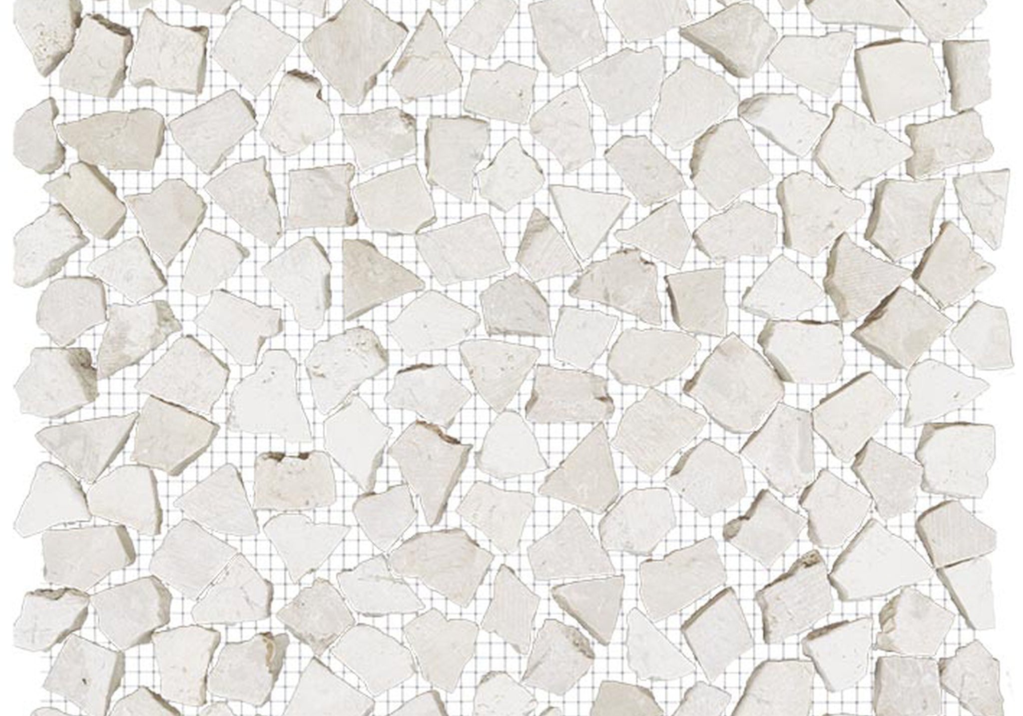 PŁYTKA MOZAIKA KAMIENNA PARADISE MINIBROKEN EDGE BLANCO 32 x 32 CM OD L'ANTIC