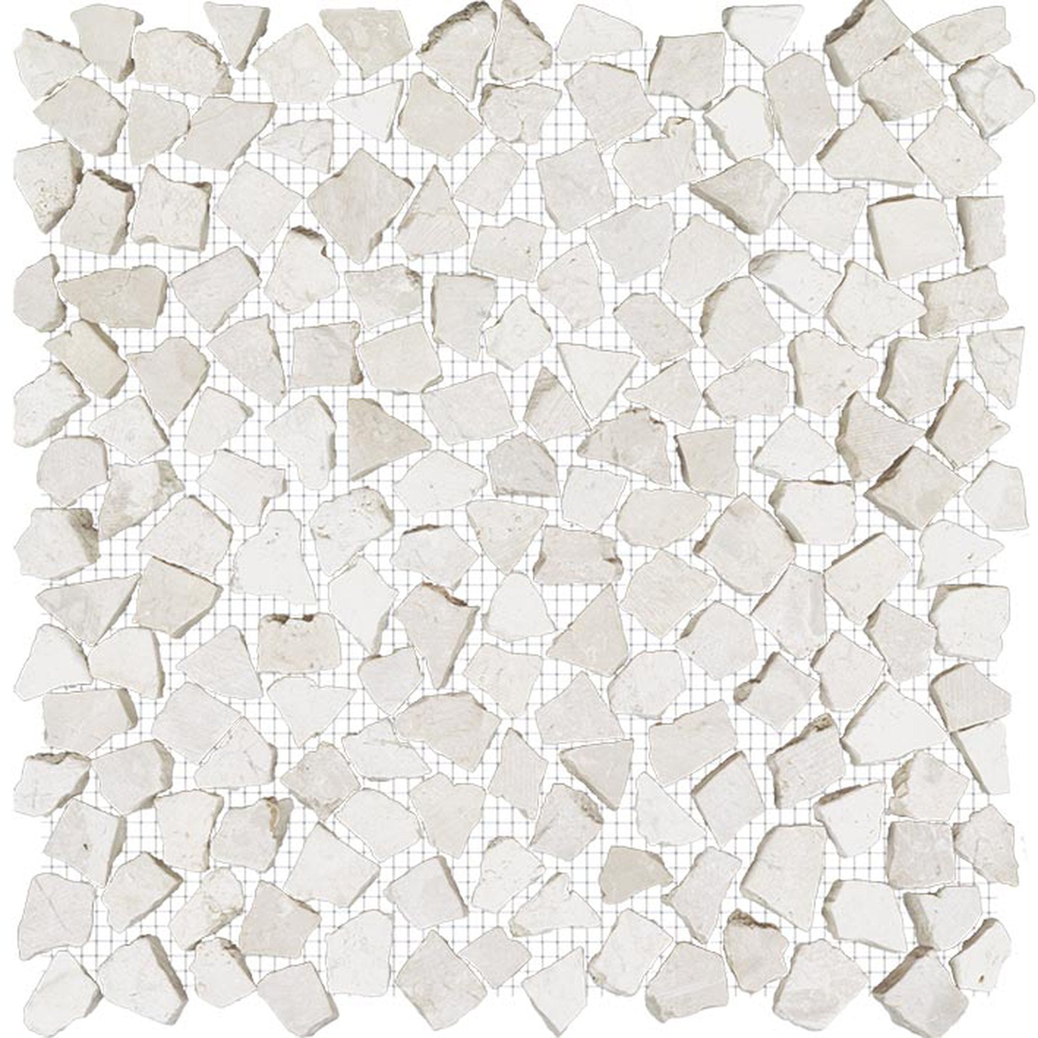 PŁYTKA MOZAIKA KAMIENNA PARADISE MINIBROKEN EDGE BLANCO 32 x 32 CM OD L'ANTIC