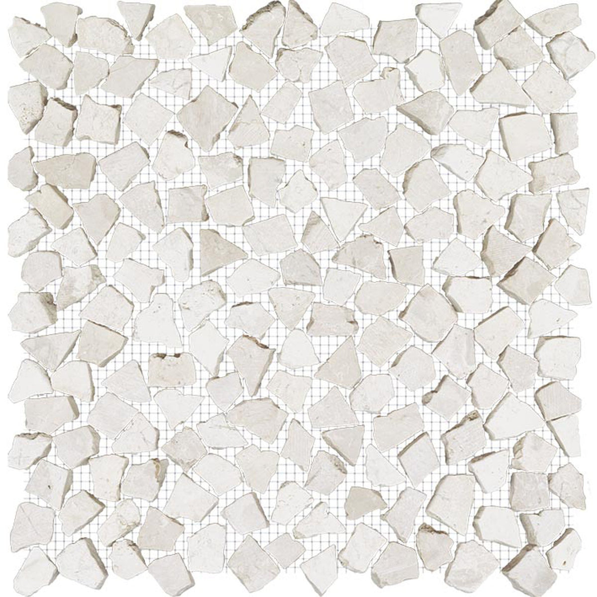 PŁYTKA MOZAIKA KAMIENNA PARADISE MINIBROKEN EDGE BLANCO 32 x 32 CM OD L'ANTIC