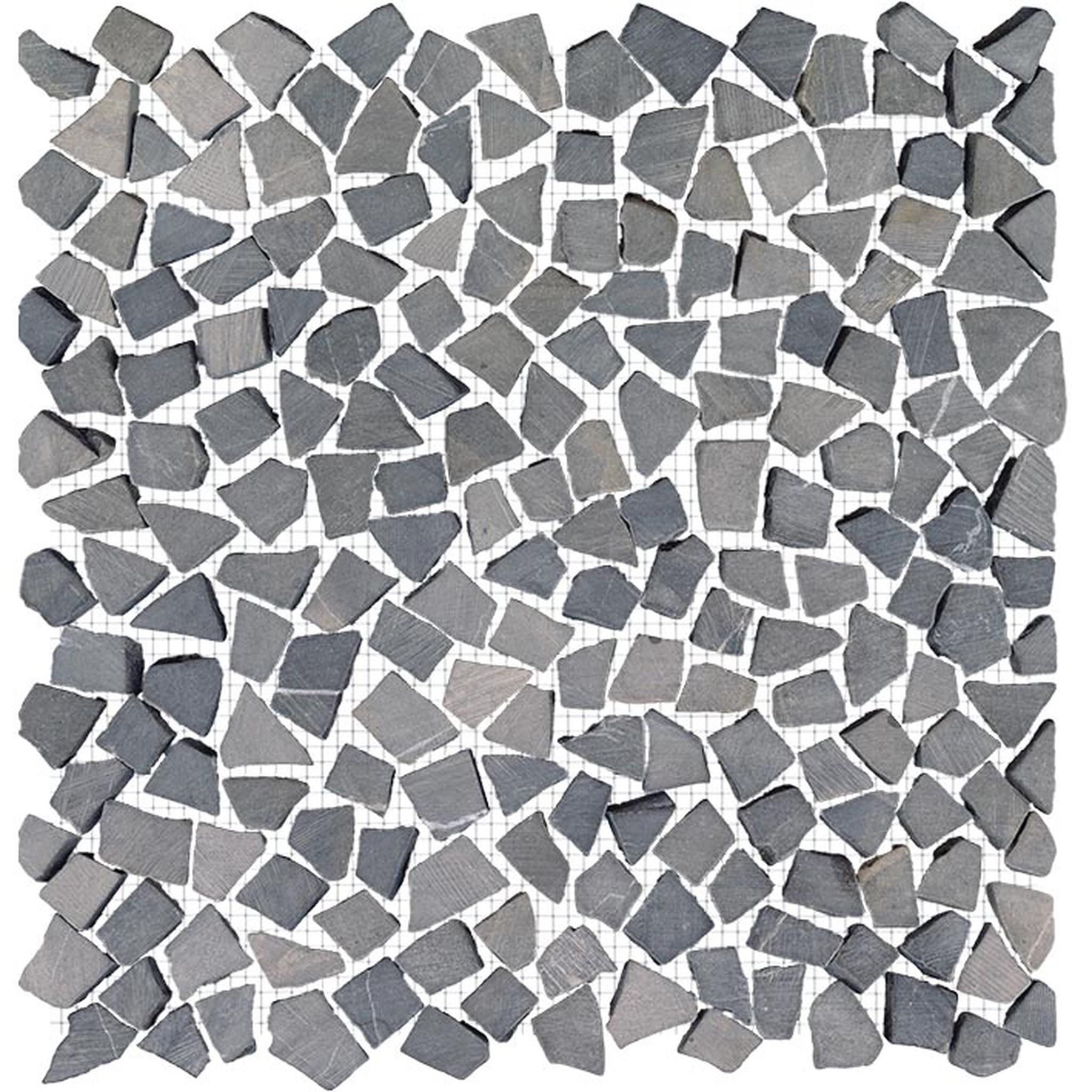PŁYTKA MOZAIKA KAMIENNA PARADISE MINIBROKEN EDGE NEGRO 32 x 32 CM OD L'ANTIC