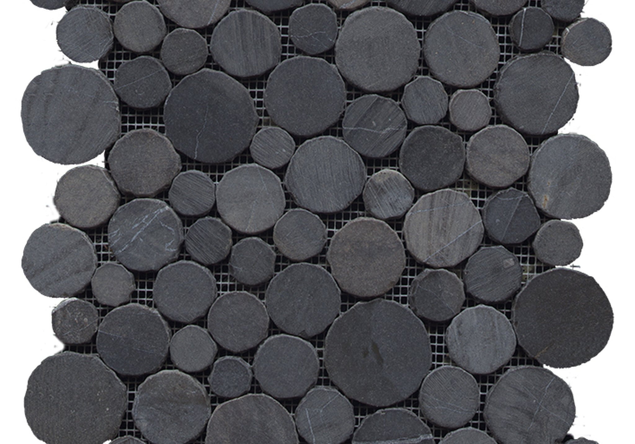 PŁYTKA MOZAIKA KAMIENNA PARADISE ROUND STONE NEGRO 31.5 x 31.5 CM OD L'ANTIC
