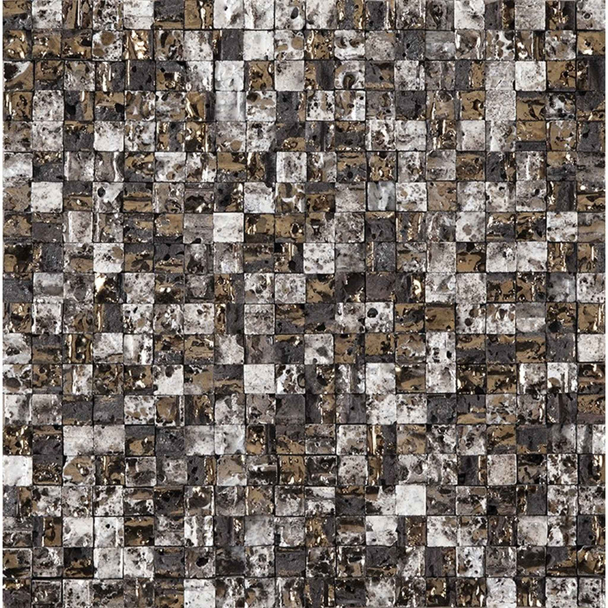 PŁYTKA MOZAIKA KAMIENNA ELITE LAVA STONE MIX GOLD WHITE 30.1 x 30.1 CM OD L'ANTIC