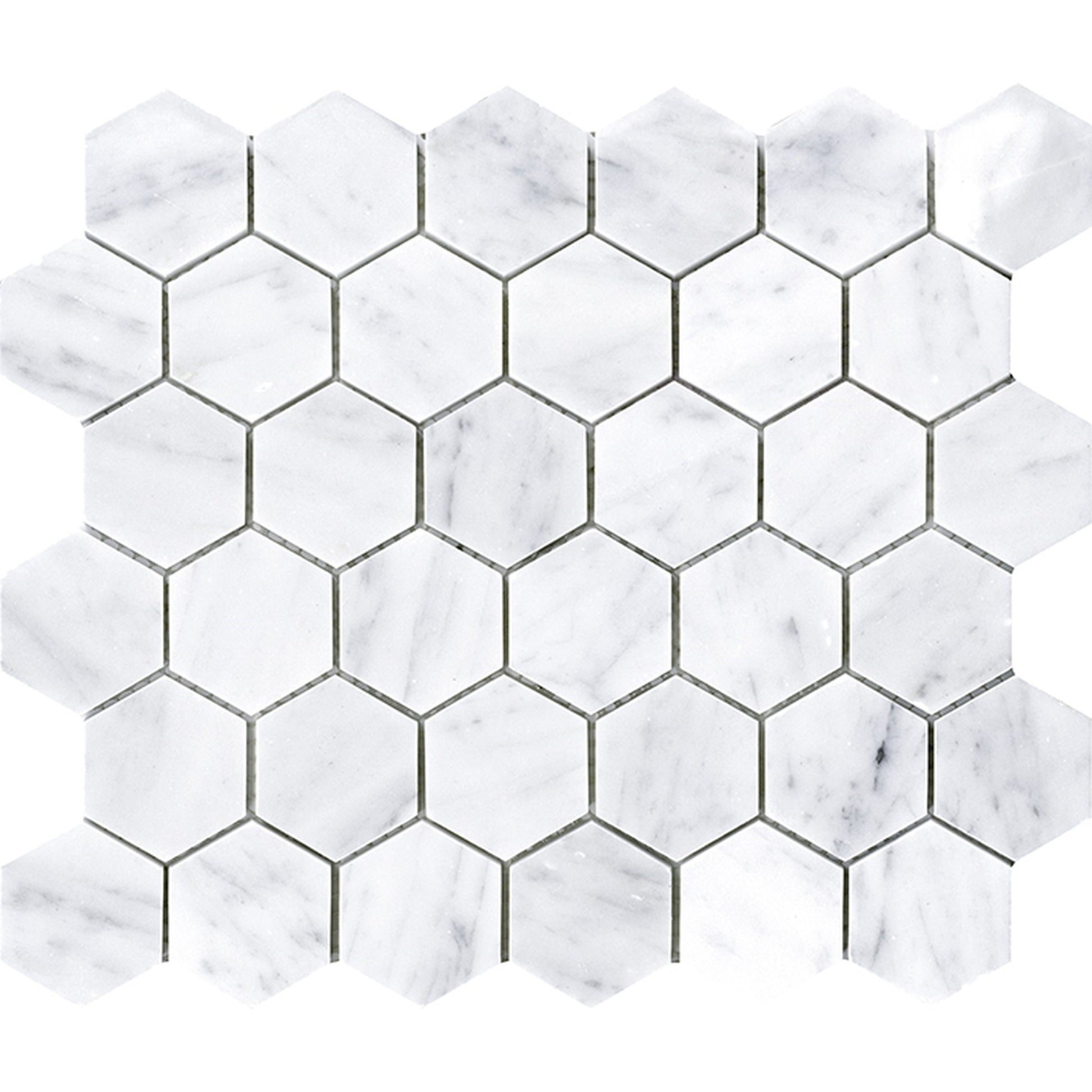 PŁYTKA MOZAIKA KAMIENNA ESSENTIAL HEXAGON CARRARA PUL 29.8 x 25.8 CM OD L'ANTIC