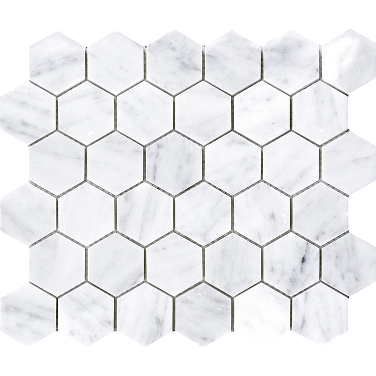 PŁYTKA MOZAIKA KAMIENNA ESSENTIAL HEXAGON CARRARA PUL 29.8 x 25.8 CM OD L'ANTIC
