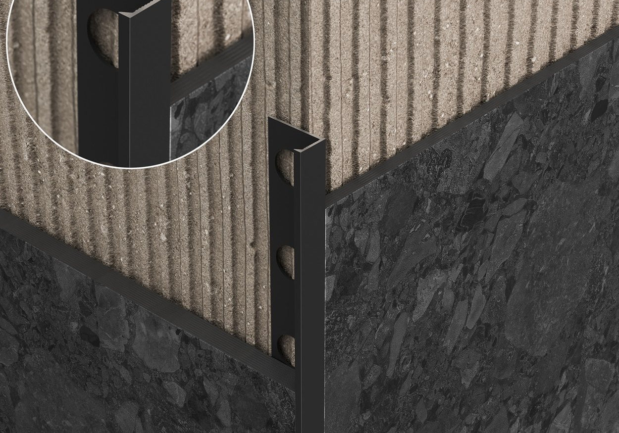 LISTWA WYKOŃCZENIOWA WYKOŃCZENIOWA ALUMINIOWA "L" BLACK MATE 1 x 270 CM OD EVISO