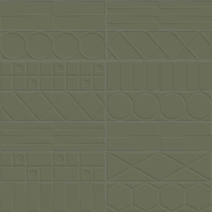 PŁYTKA CERAMICZNA DECO GREEN 12.35 X 44 CM OD L'ANTIC