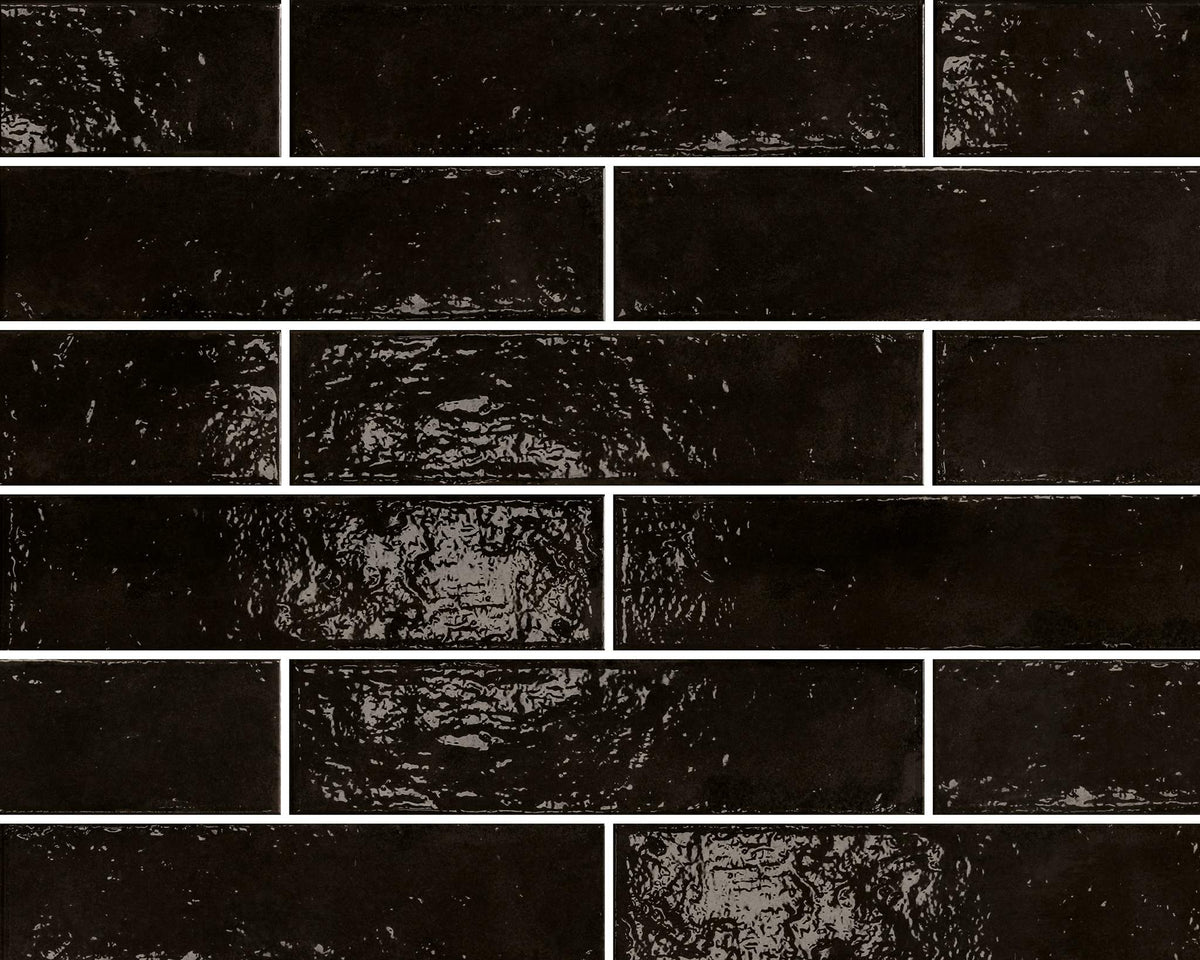 PŁYTKA CERAMICZNA PALETTE BLACK 7.4 X 30 CM OD CERRAD