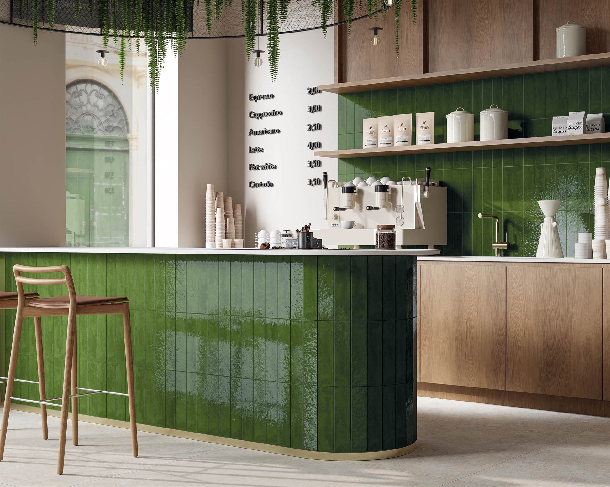 PŁYTKA CERAMICZNA PALETTE GREEN 30 X 7.4 CM OD CERRAD
