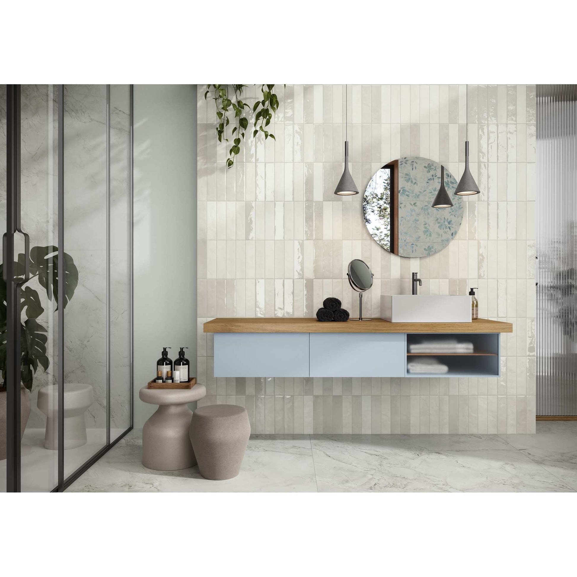 PŁYTKA CERAMICZNA MINIATURE CERA CERA BIANCO LATTE VELVET 6 X 24 CM OD MARCA CORONA