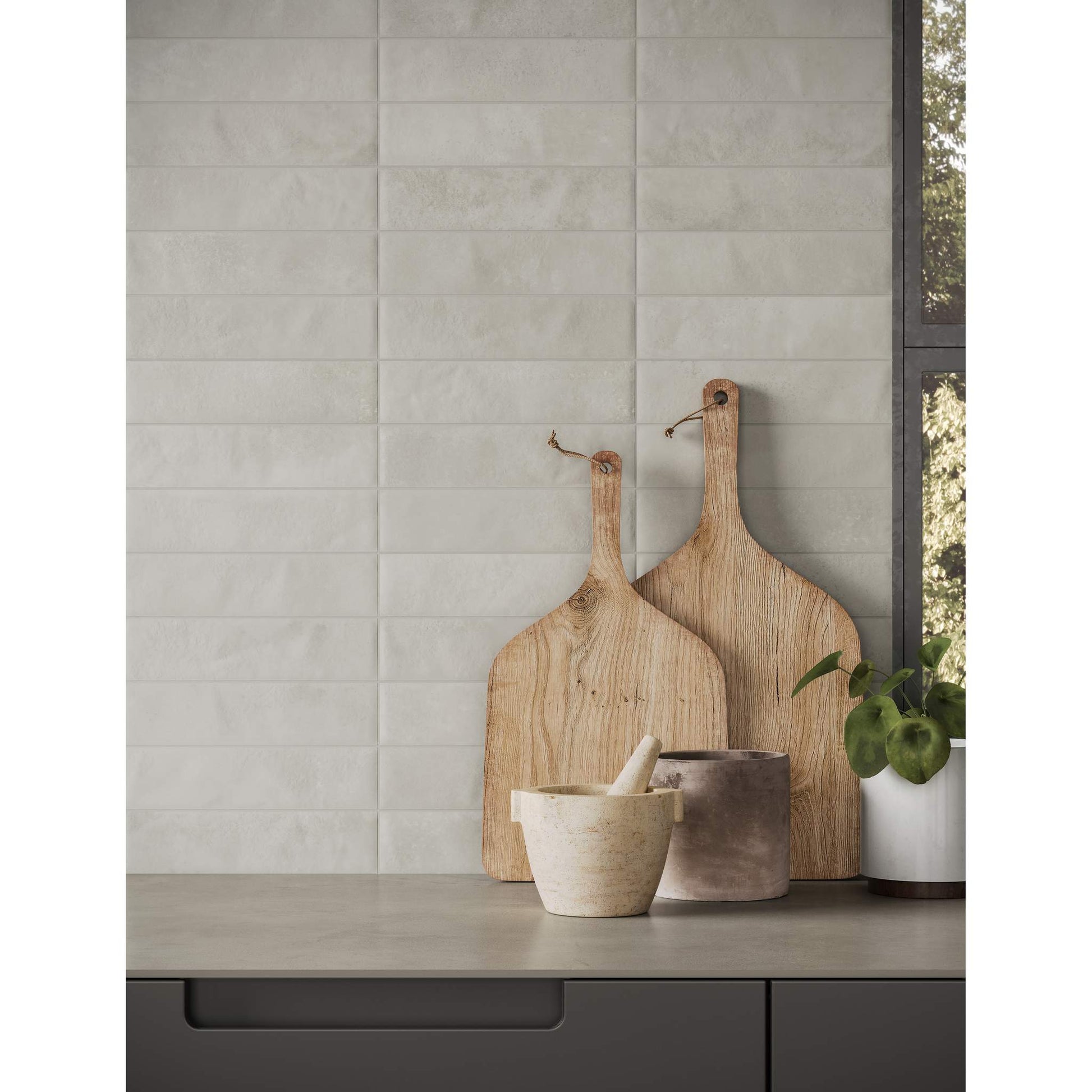 PŁYTKA CERAMICZNA MINIATURE CERA CERA GRIGIO CENERE VELVET 6 X 24 CM OD MARCA CORONA