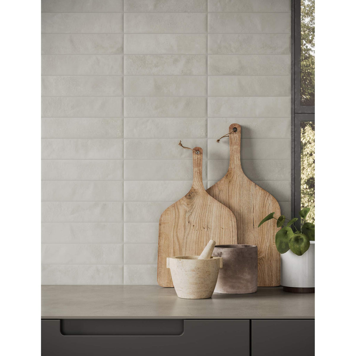 PŁYTKA CERAMICZNA MINIATURE CERA CERA GRIGIO CENERE VELVET 6 X 24 CM OD MARCA CORONA