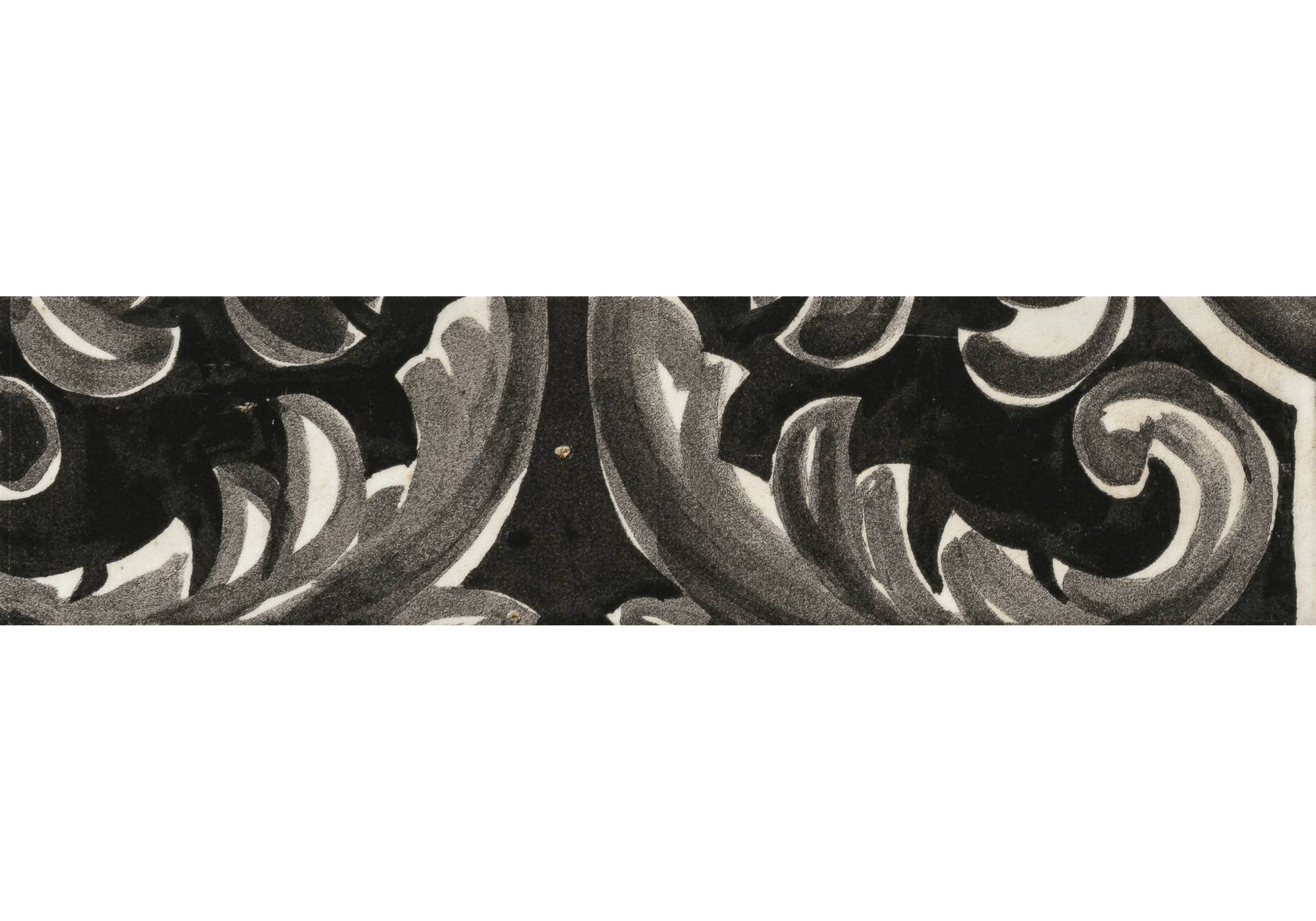 PŁYTKA CERAMICZNA MINIATURE FREGIO FREGIO NERO MAIOLICA 6 X 24 CM OD MARCA CORONA