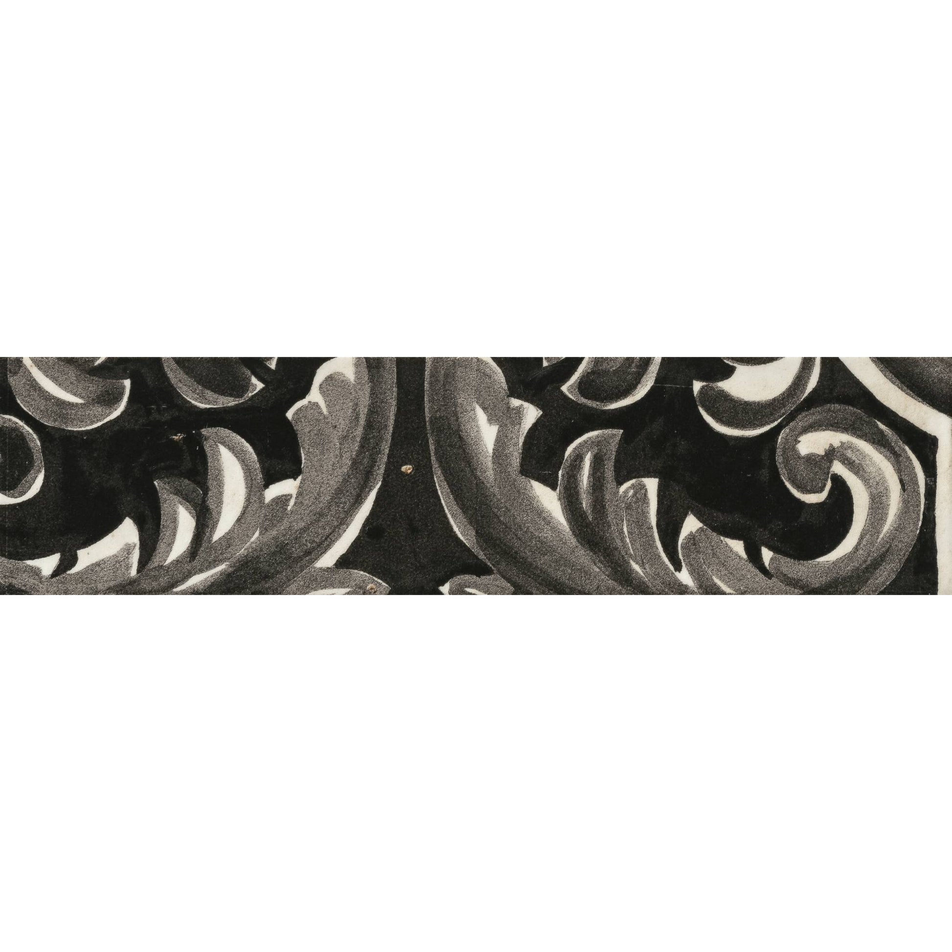 PŁYTKA CERAMICZNA MINIATURE FREGIO FREGIO NERO MAIOLICA 6 X 24 CM OD MARCA CORONA