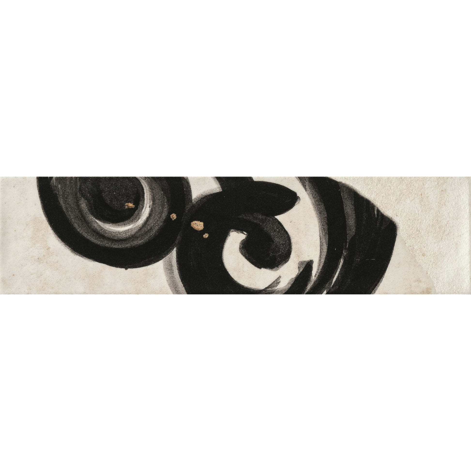 PŁYTKA CERAMICZNA MINIATURE FREGIO FREGIO NERO MAIOLICA 6 X 24 CM OD MARCA CORONA