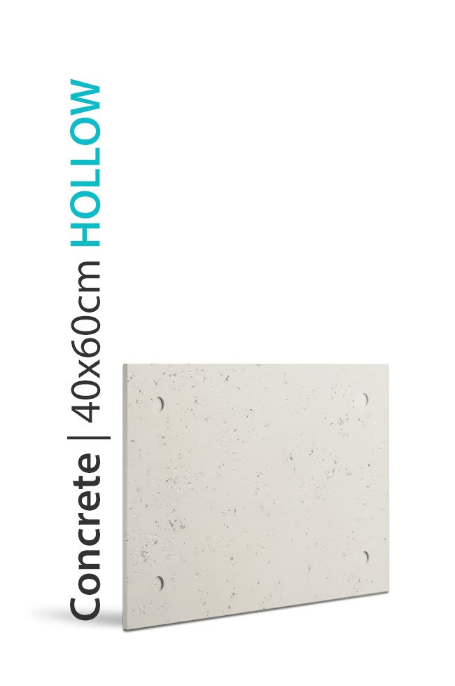 PANEL DEKORACYJNY LOFT CONCRETE - HOLLOW - IVORY WHITE 40 X 60 CM OD PROGIP