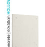 PANEL DEKORACYJNY LOFT CONCRETE - HOLLOW - IVORY WHITE 60 X 60 CM OD PROGIP