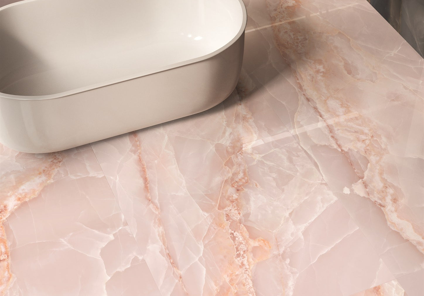 PŁYTKA CERAMICZNA ONYX PINK FULL LAP. 278 X 120 CM OD EMIL CERAMICA