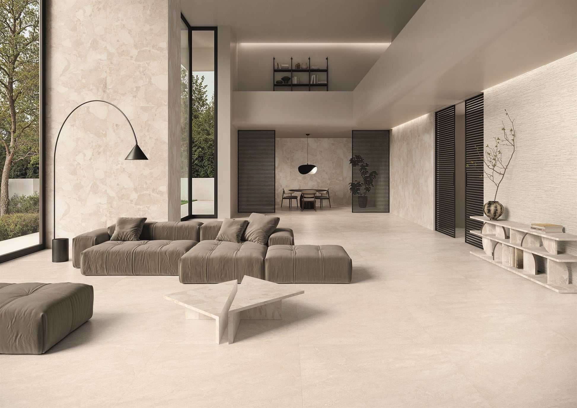 PŁYTKA CERAMICZNA MATERA STONE NEUTRA WHITE SILKTECH PLUS RT 120 X 120 CM OD ERGON