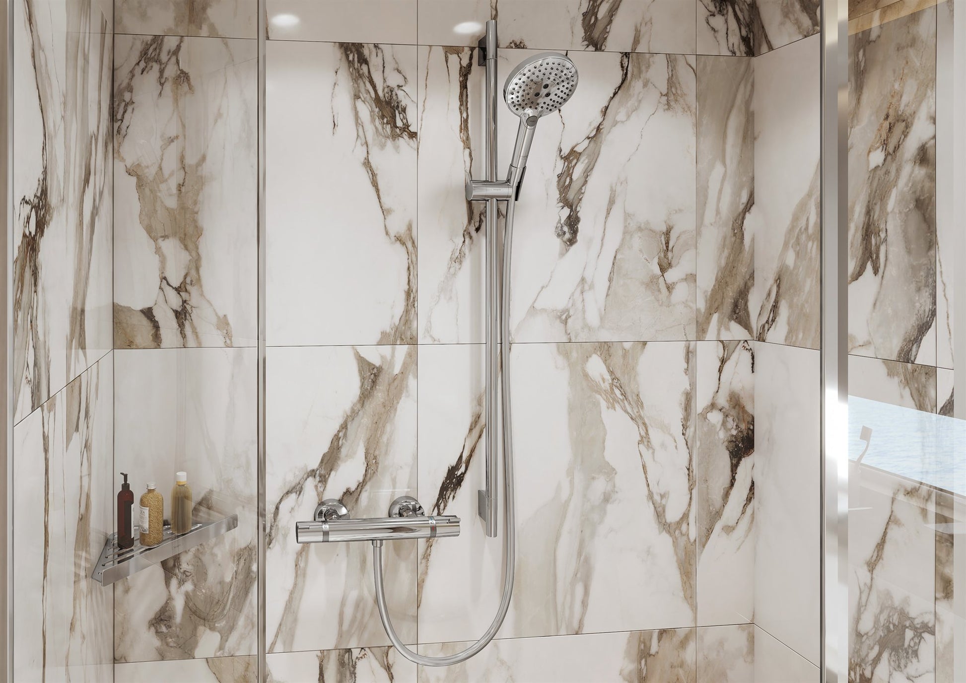 BATERIA UMYWALKOWA ECOSTAT COMFORT SREBRNY OD HANSGROHE 13116000