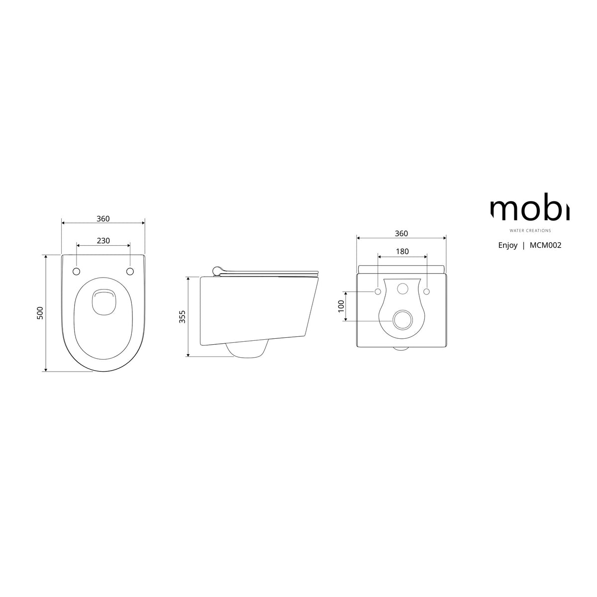 MISKA WC WISZĄCA ENJOY WHITE OD MOBI MCM002