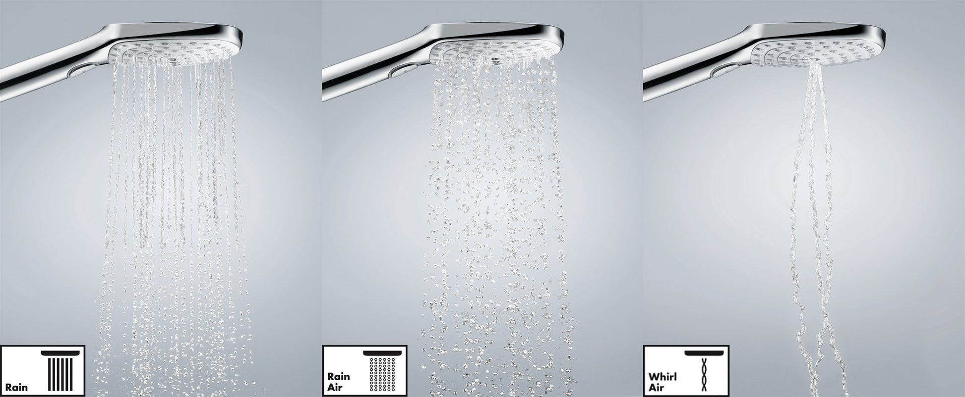 SŁUCHAWKA PRYSZNICOWA  RAINDANCE SELECT E SREBRNY OD HANSGROHE 26520000