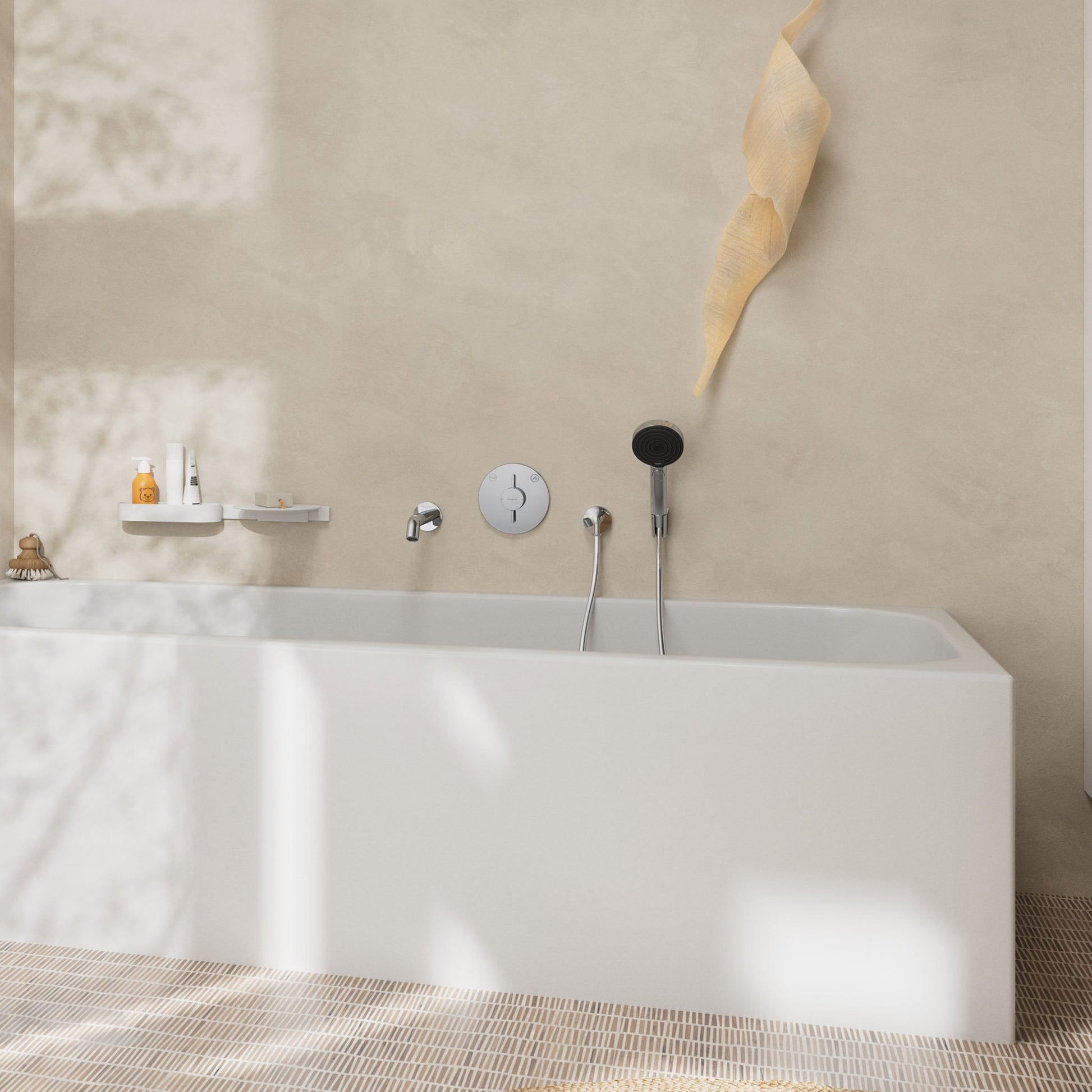 PRZYŁĄCZE KĄTOWE NATYNKOWA FIXFIT SREBRNY OD HANSGROHE 26453000